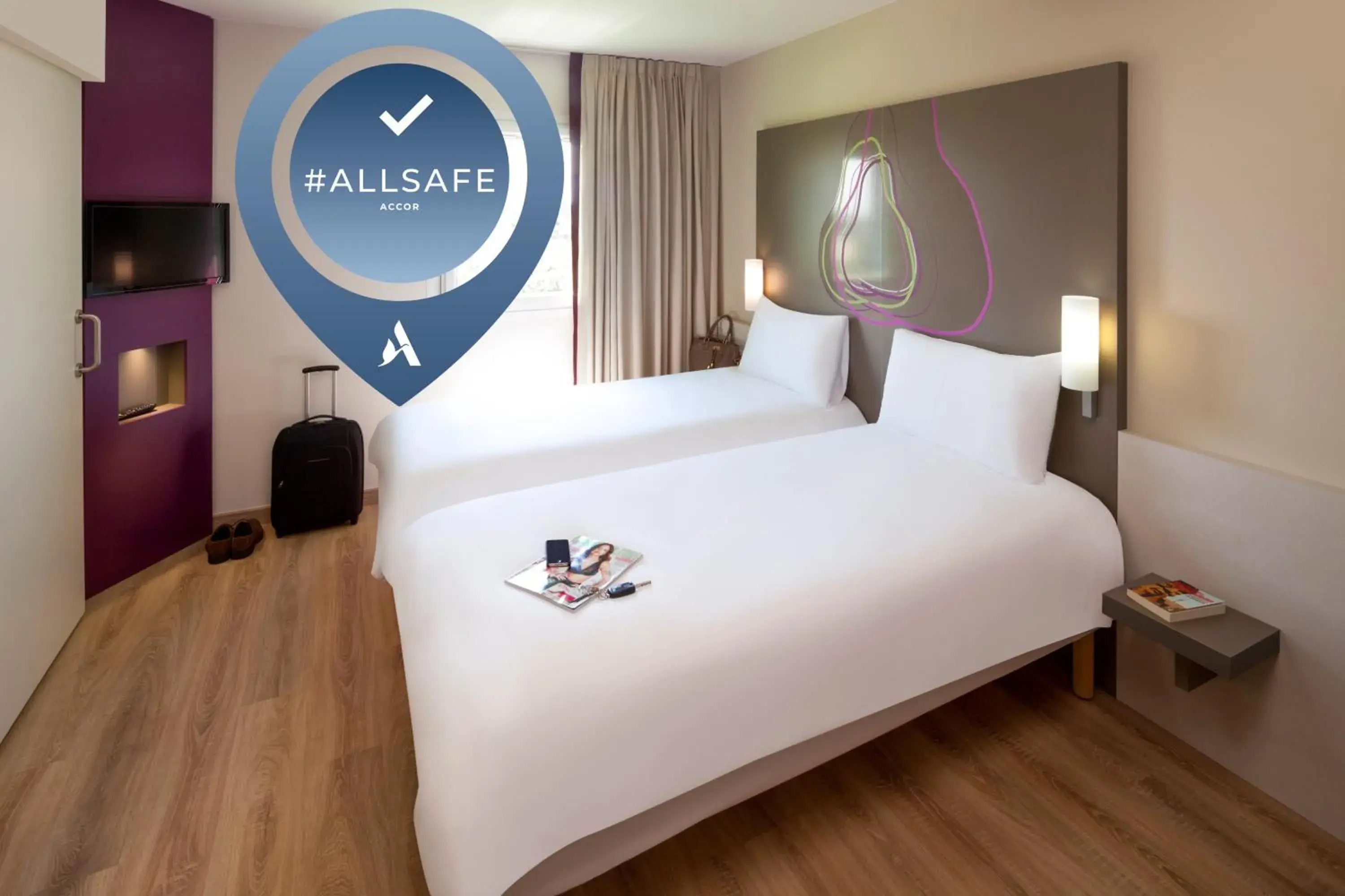 Bed in Hotel Ibis Styles Lleida Torrefarrera Bed in Hotel Ibis Styles Lleida Torrefarrera