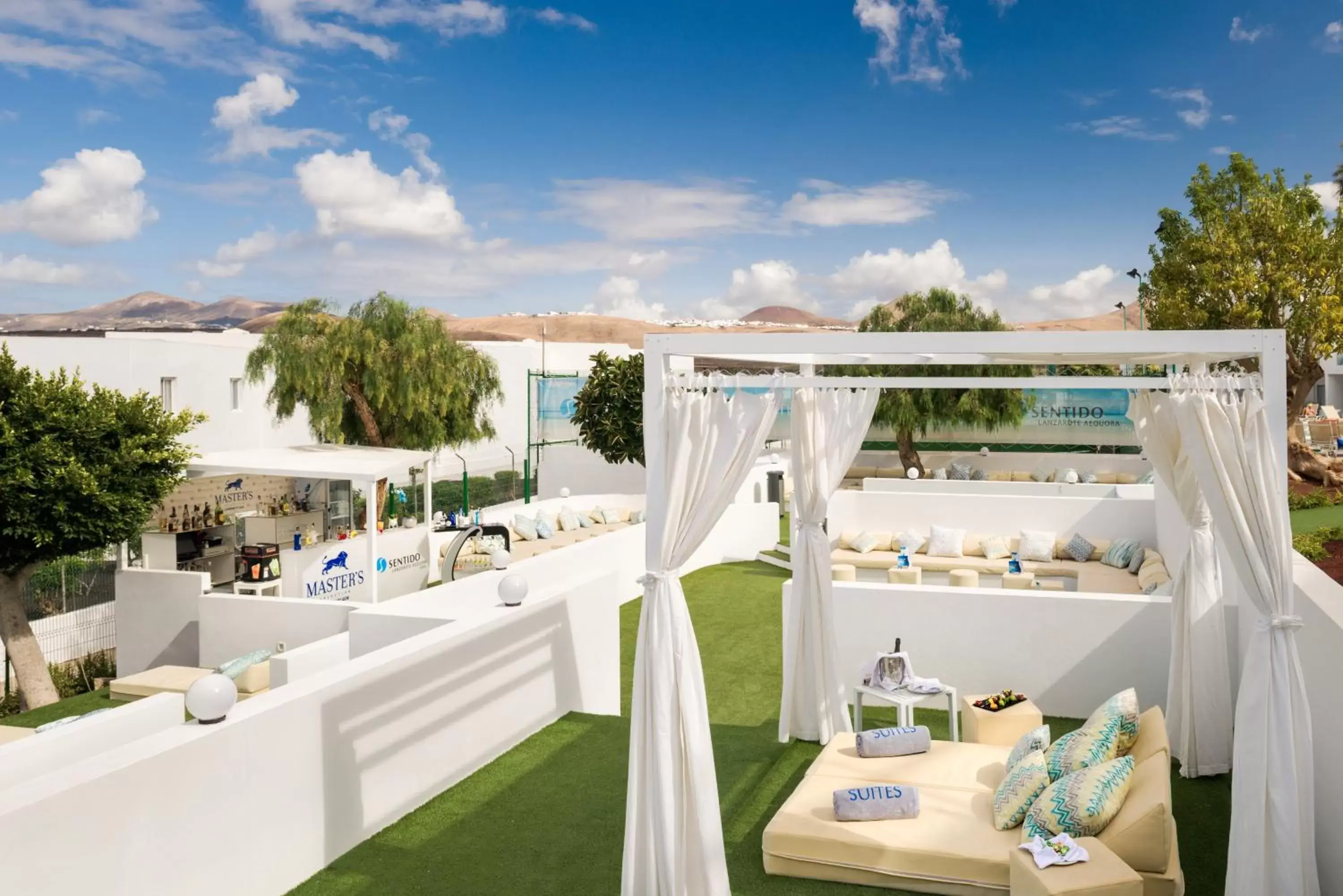 Lounge or bar, Balcony/Terrace in Aequora Lanzarote Suites