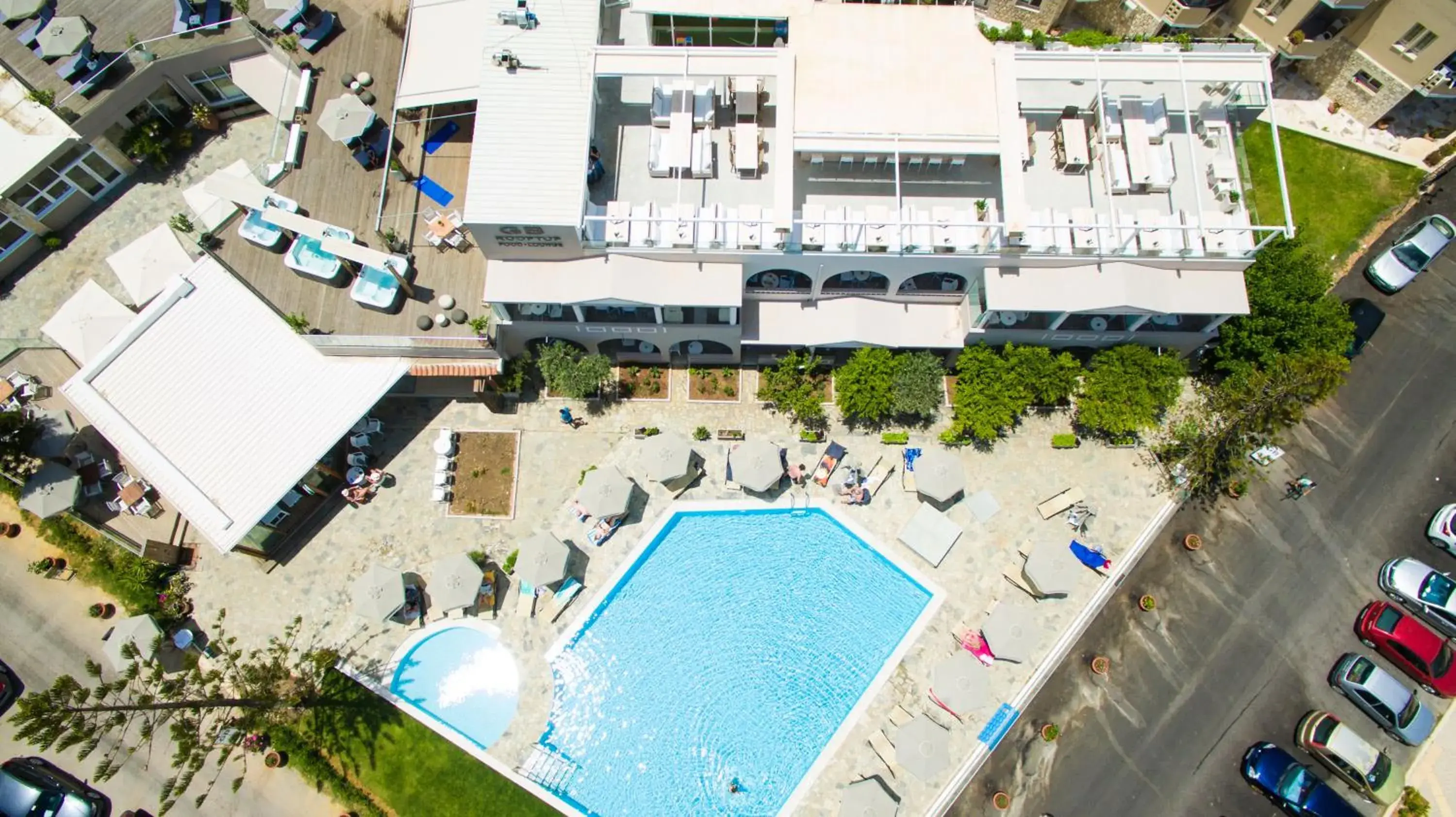 Swimming pool, Bird's-eye View in Georgioupolis Beach Hotel