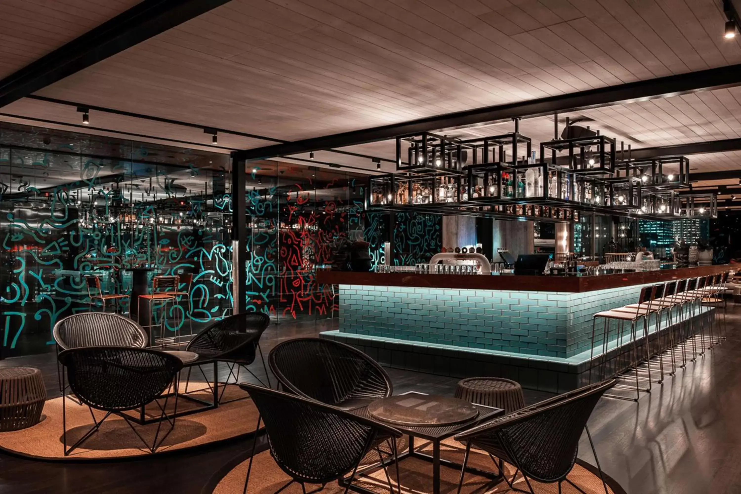 Lounge or bar in QT Perth Lounge or bar in QT Perth