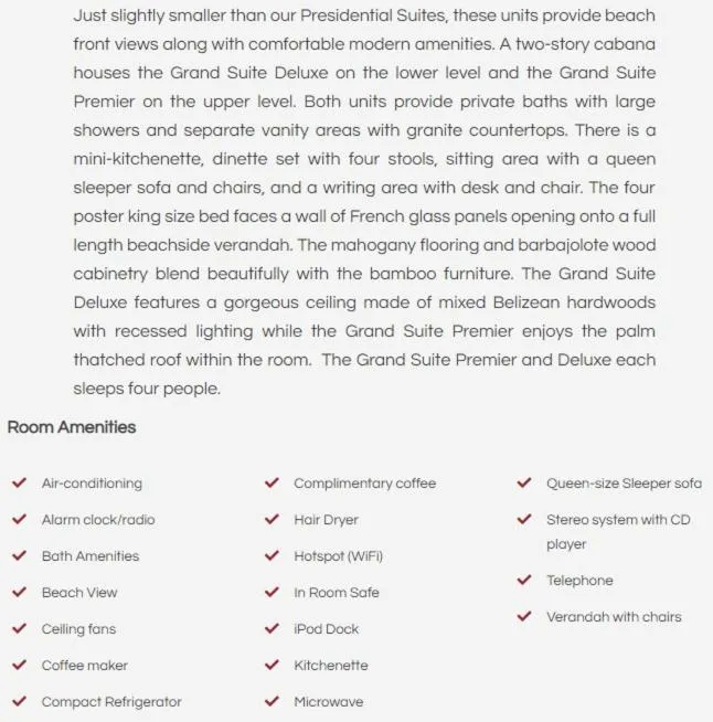 Grand Suite Deluxe in Ramon's Village Resort