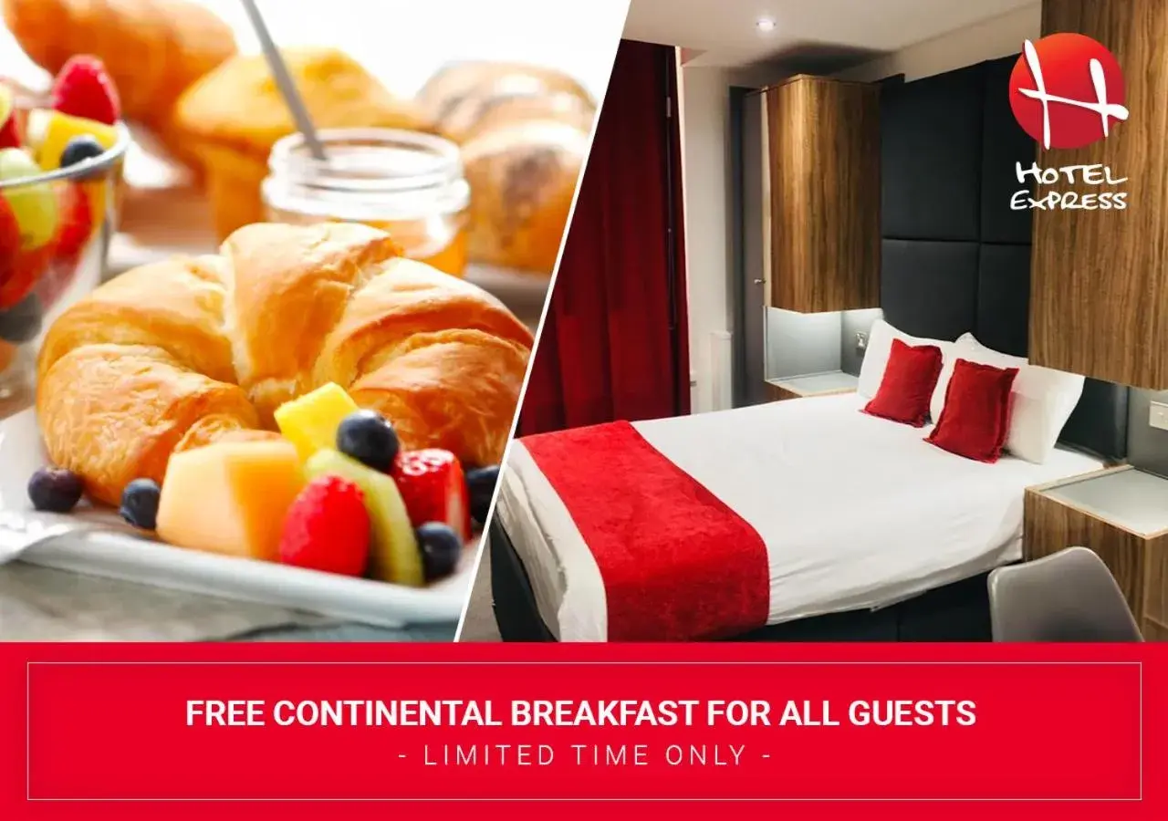 Continental breakfast in Hotel Express Newcastle Gateshead
