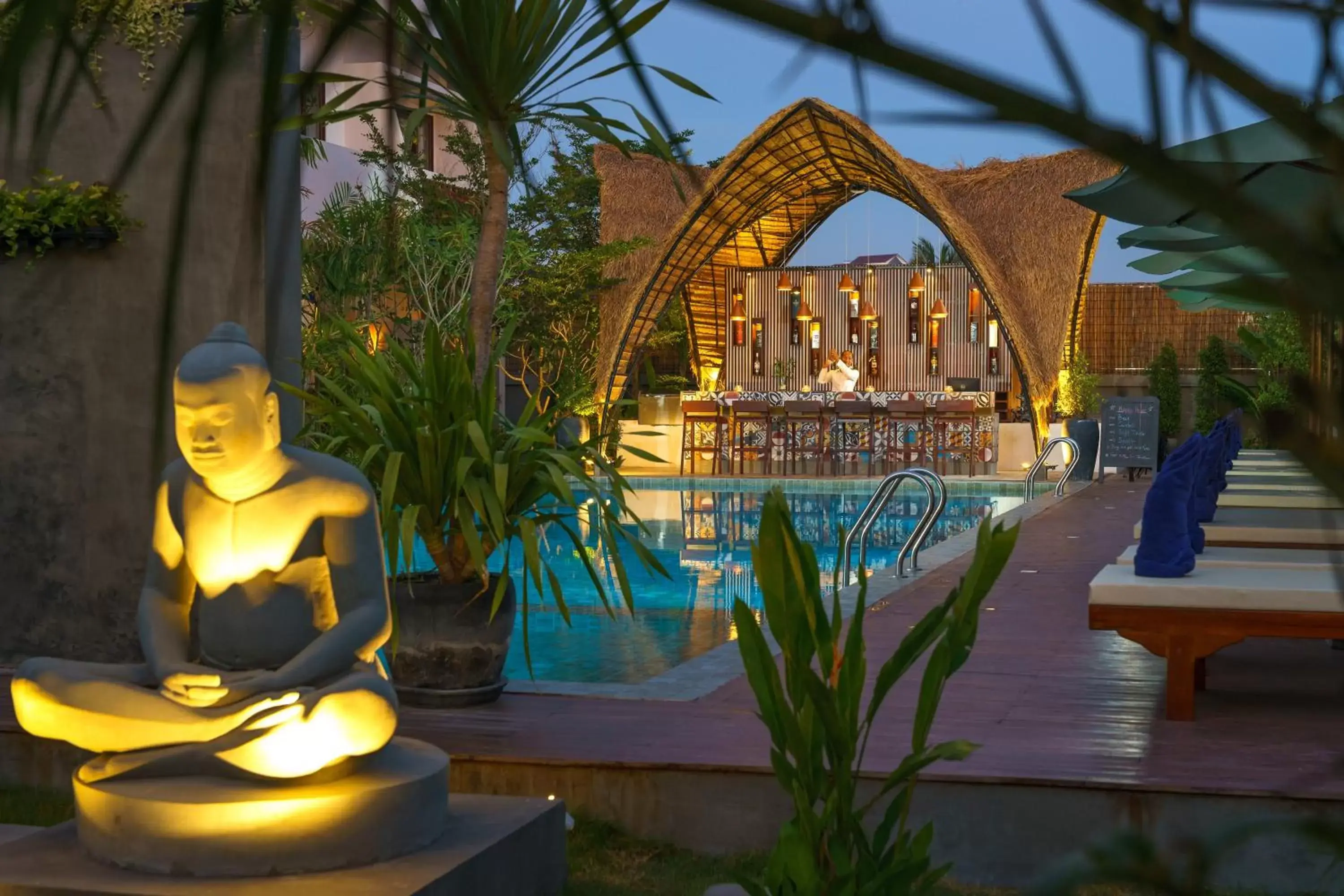 Pool view in Sabara Angkor Resort & Spa Pool view in Sabara Angkor Resort & Spa