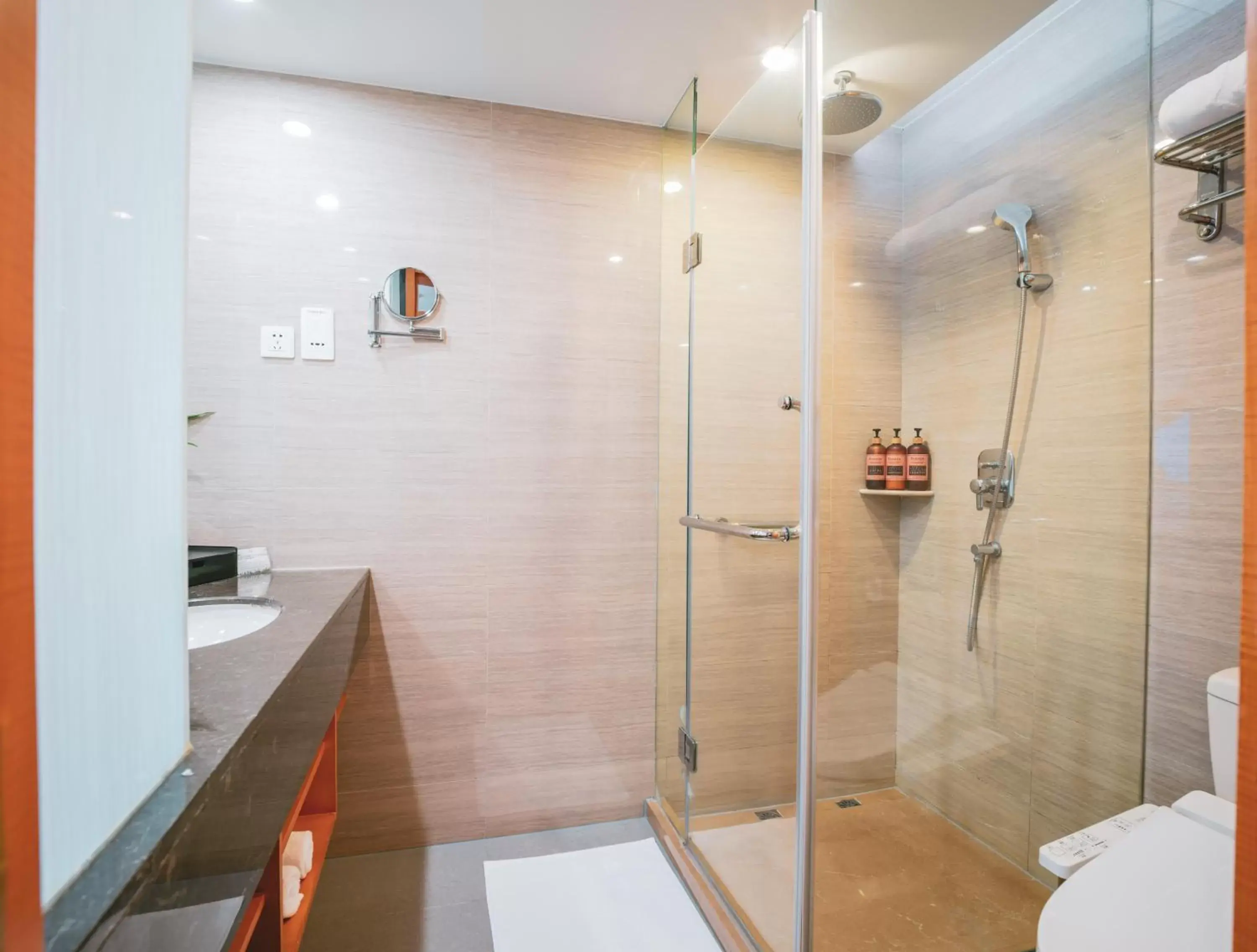 Shower, Bathroom in Ramada Plaza Shanghai Pudong Airport - A journey starts at the PVG Airport