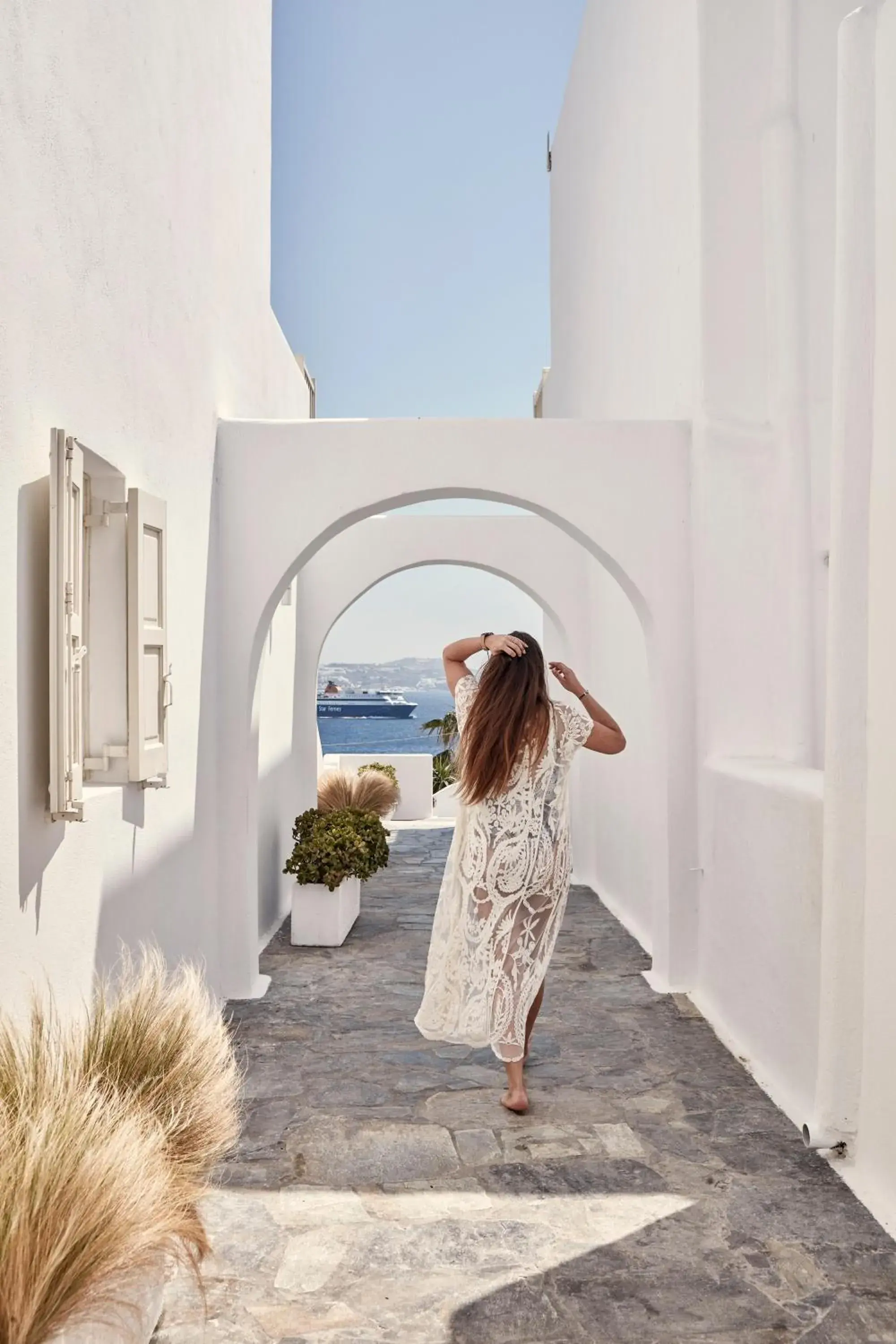 Patio in Mykonos Princess Hotel