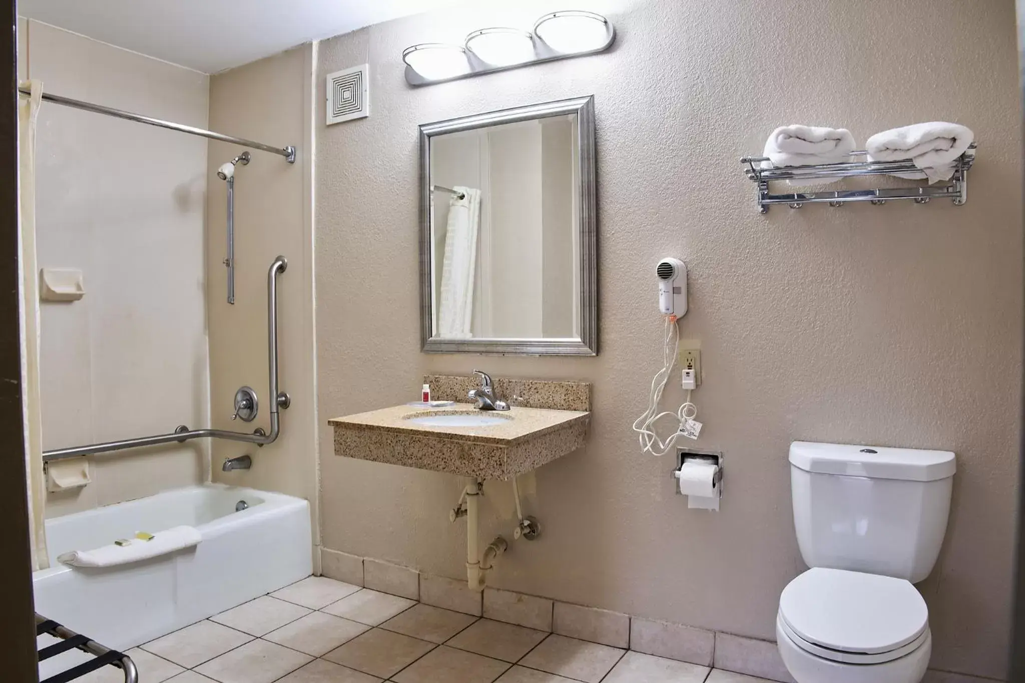 Bathroom in Super 8 by Wyndham Garysburg/Roanoke Rapids