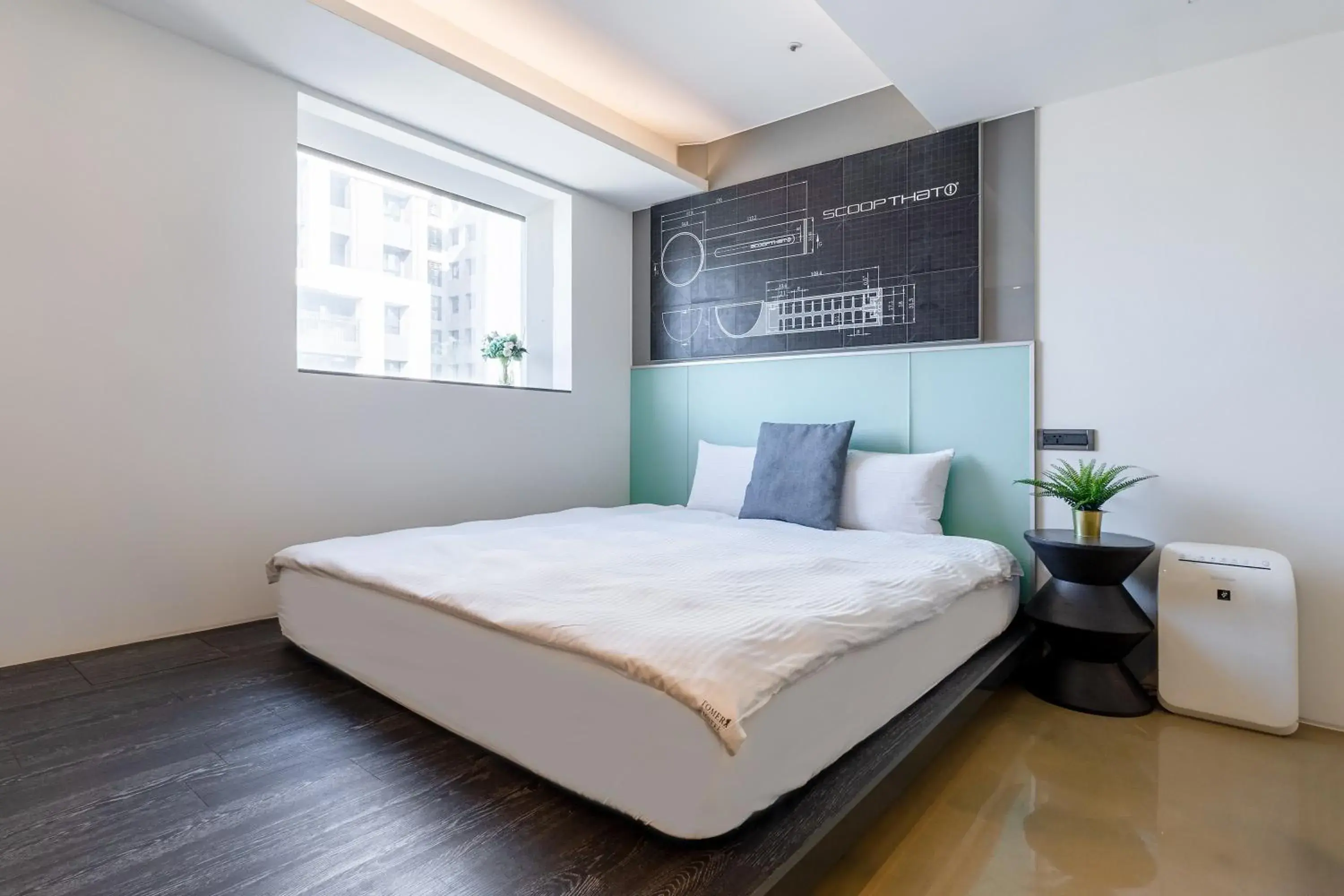 Bed in CHECK inn Taichung LiMing