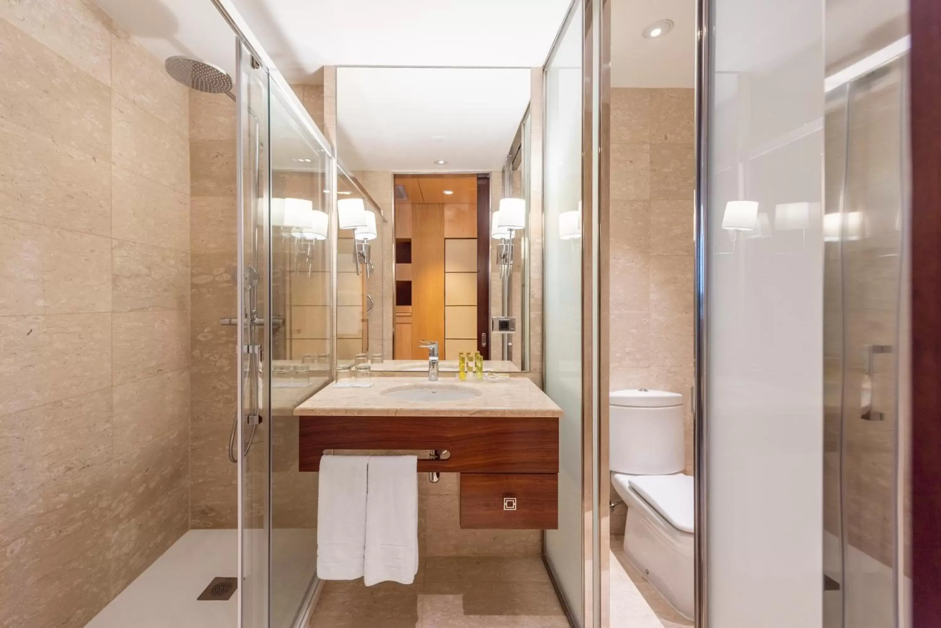 Shower, Bathroom in Eurostars Gran Valencia