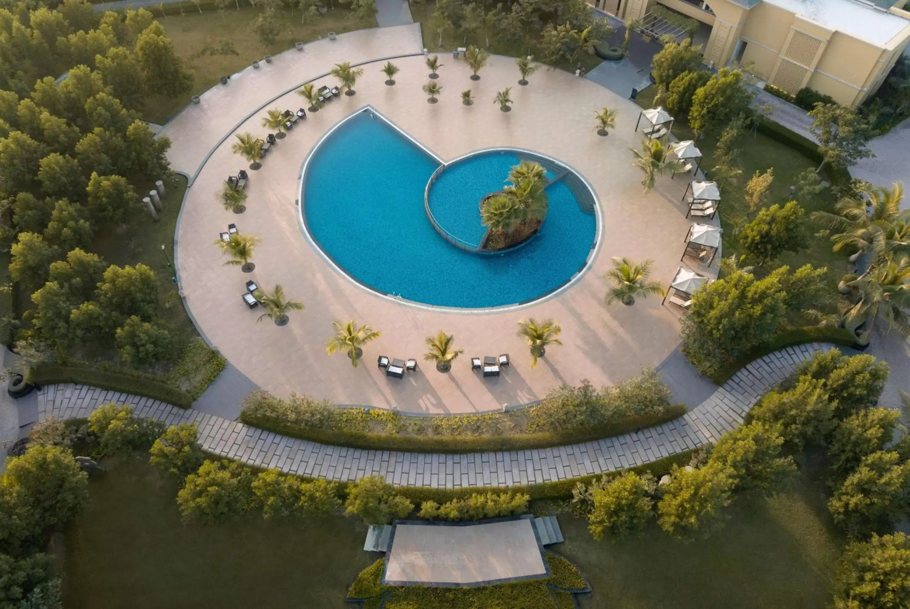 Pool view, Bird's-eye View in Hawthorn Suites by Wyndham Dwarka