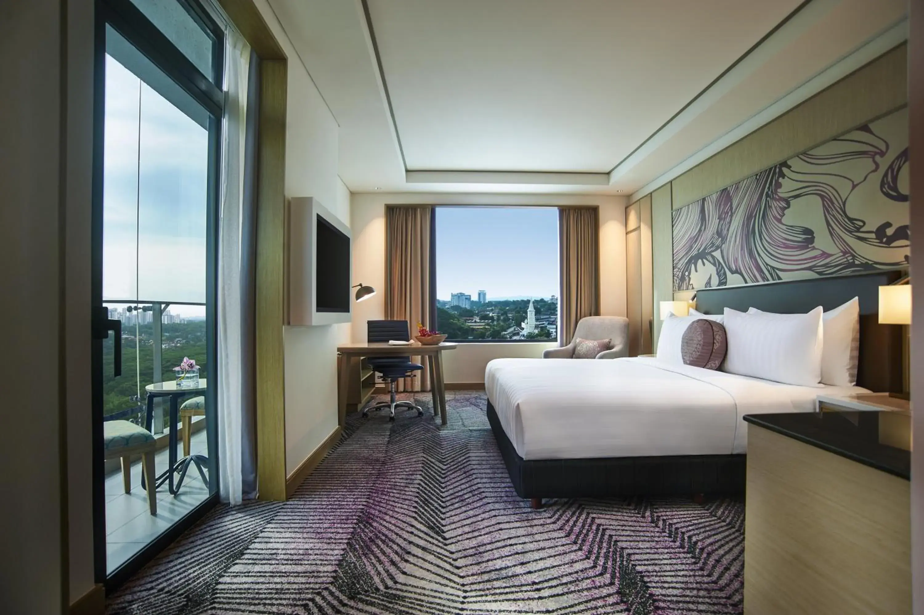 Balcony/Terrace, Bed in Amari Johor Bahru Balcony/Terrace, Bed in Amari Johor Bahru