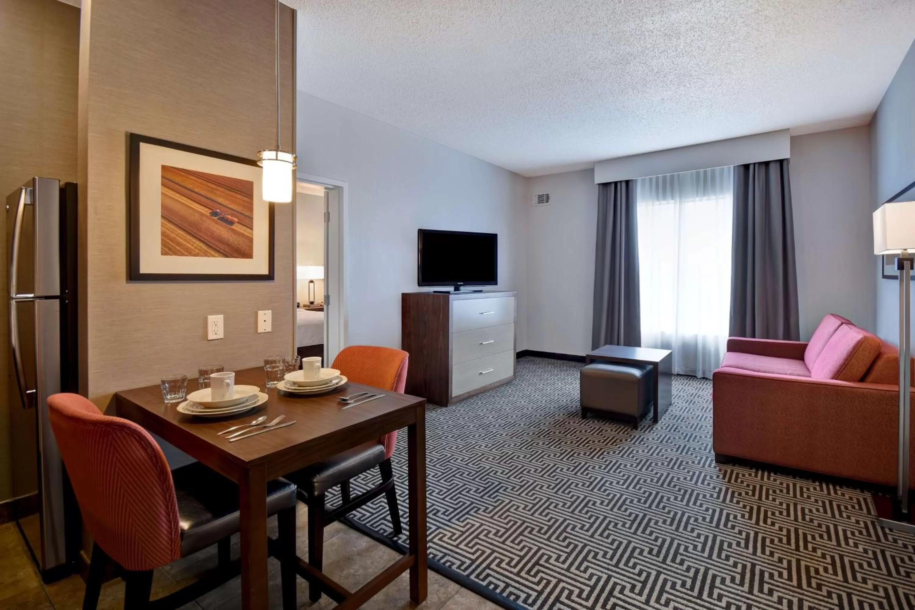 Living room in Homewood Suites By Hilton HOU Intercontinental Airport