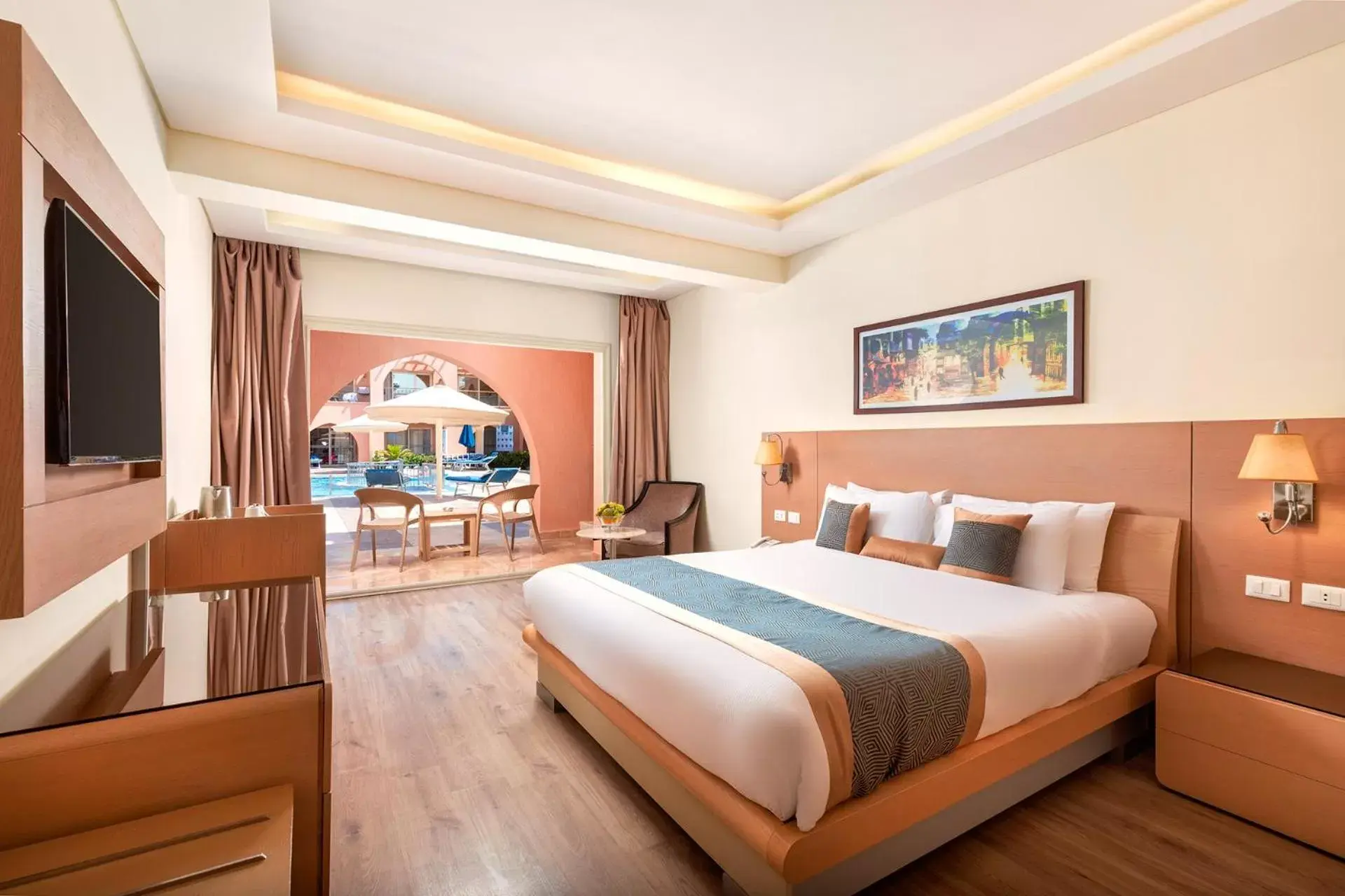 Bedroom, Bed in Pickalbatros Alf Leila Wa Leila Resort - Neverland Hurghada