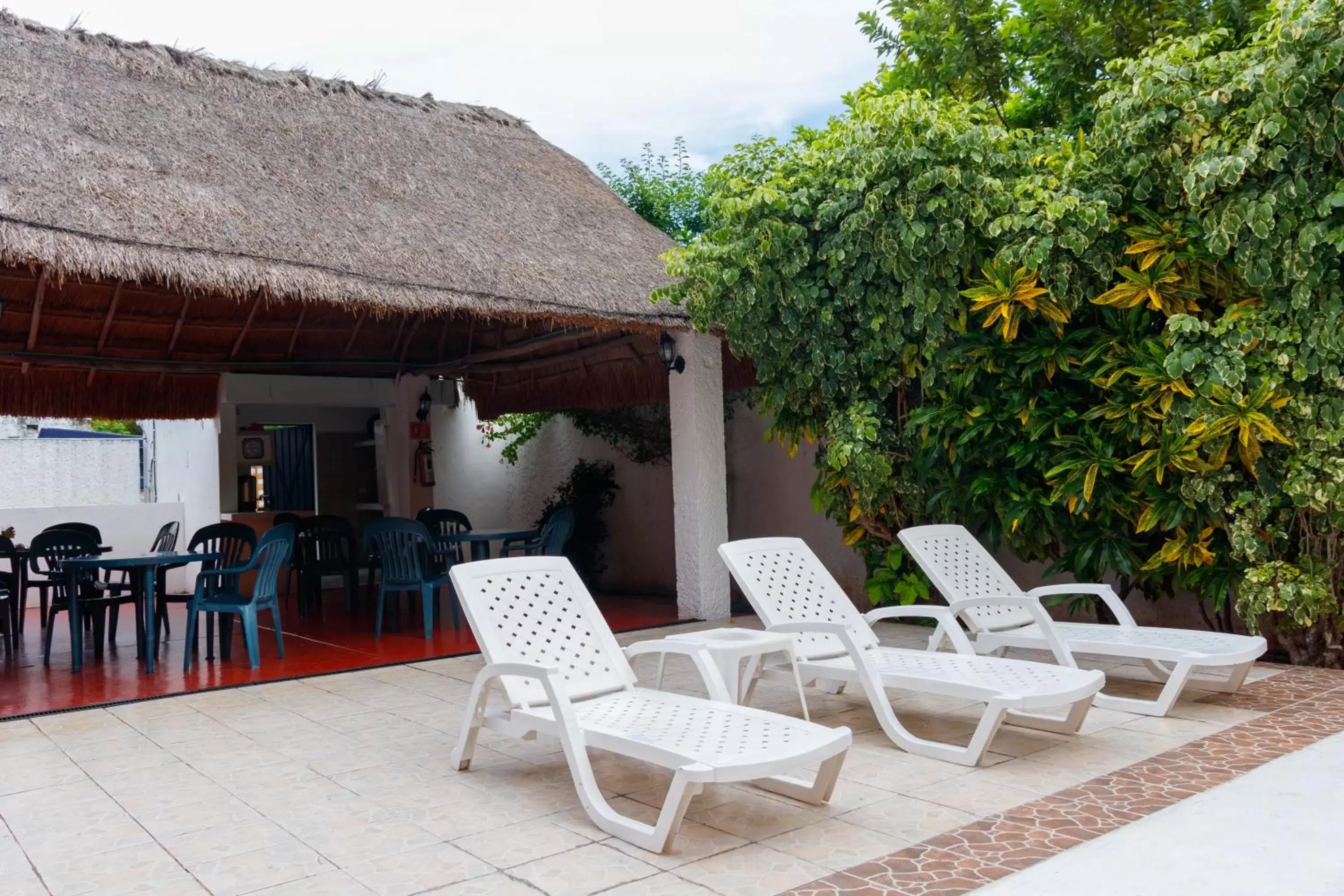 Patio in Hotel Hacienda Cancun