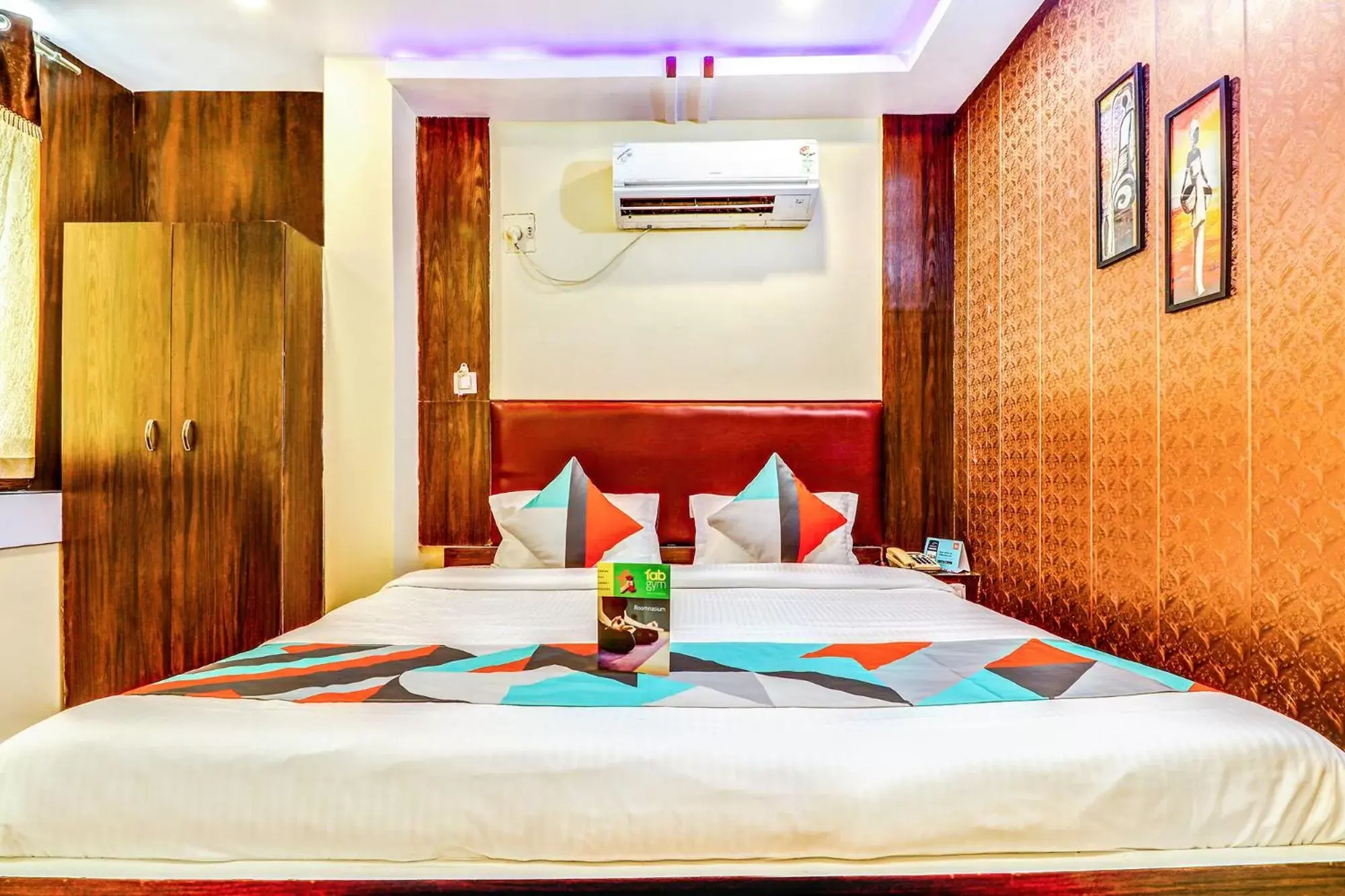 Bedroom, Bed in FabHotel Gazal Residency Mahanagar Bedroom, Bed in FabHotel Gazal Residency Mahanagar