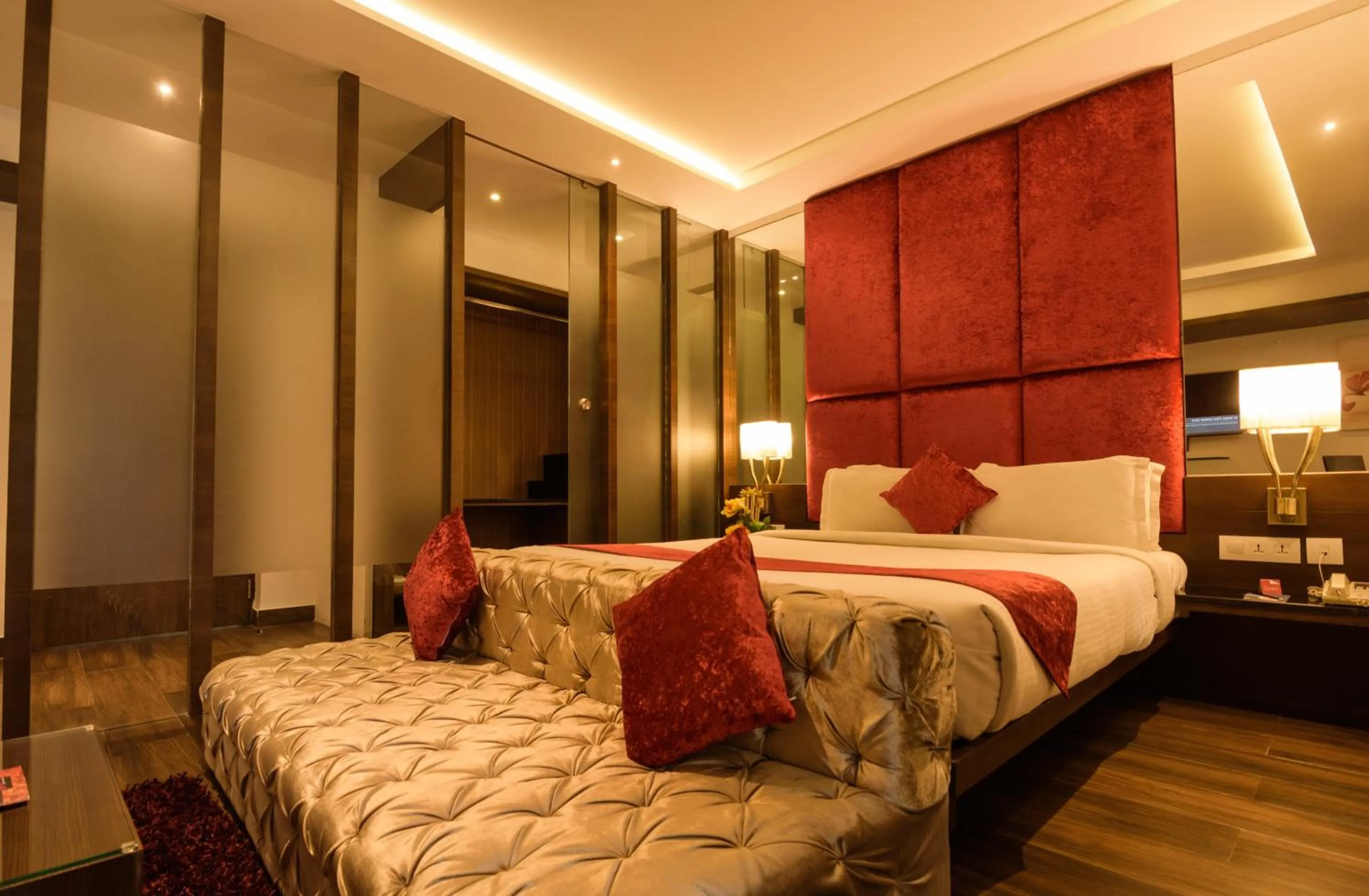 Living room, Bed in Roopa Elite