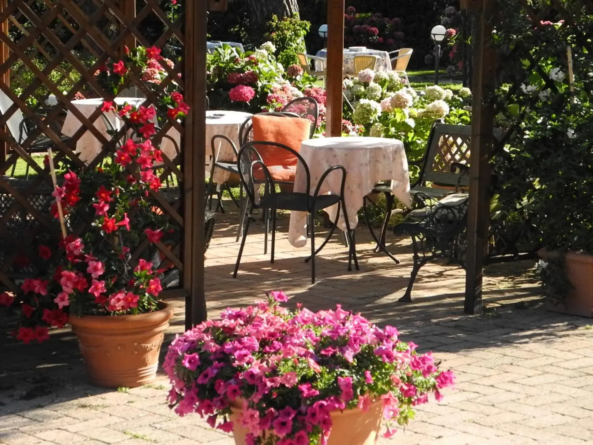 Patio in Hotel Le Renaie