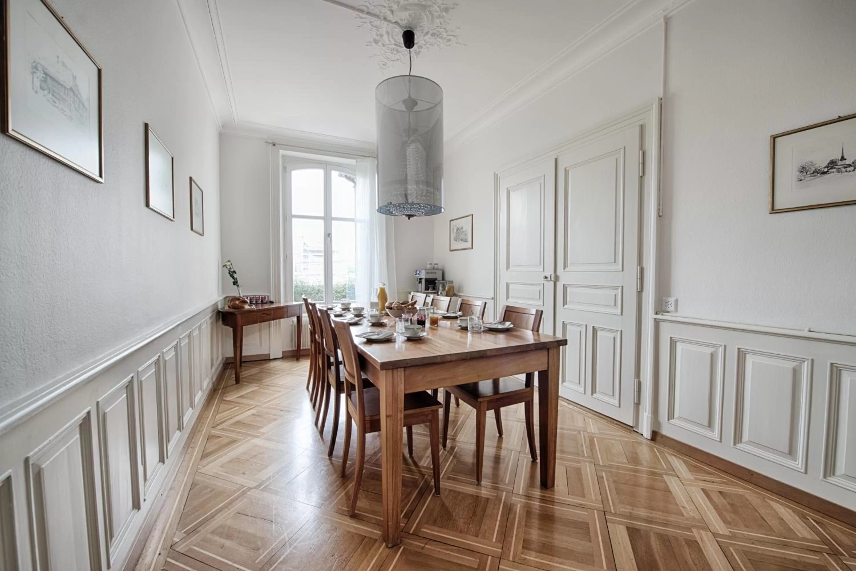 Seating area, Restaurant/Places to Eat in Am Pavillon, Bed&Kitchen