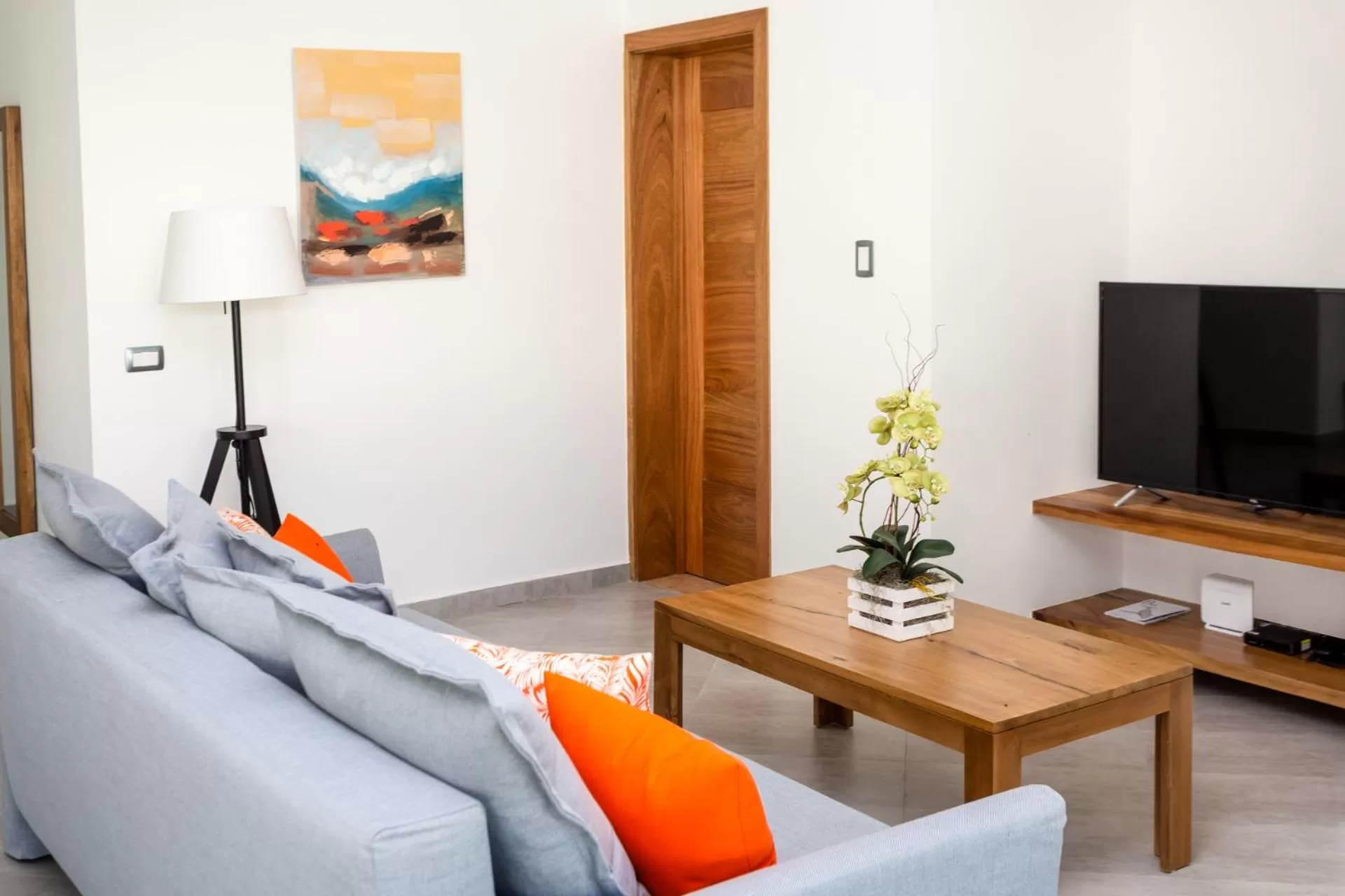 Living room, Bed in Louisa Aparthotel