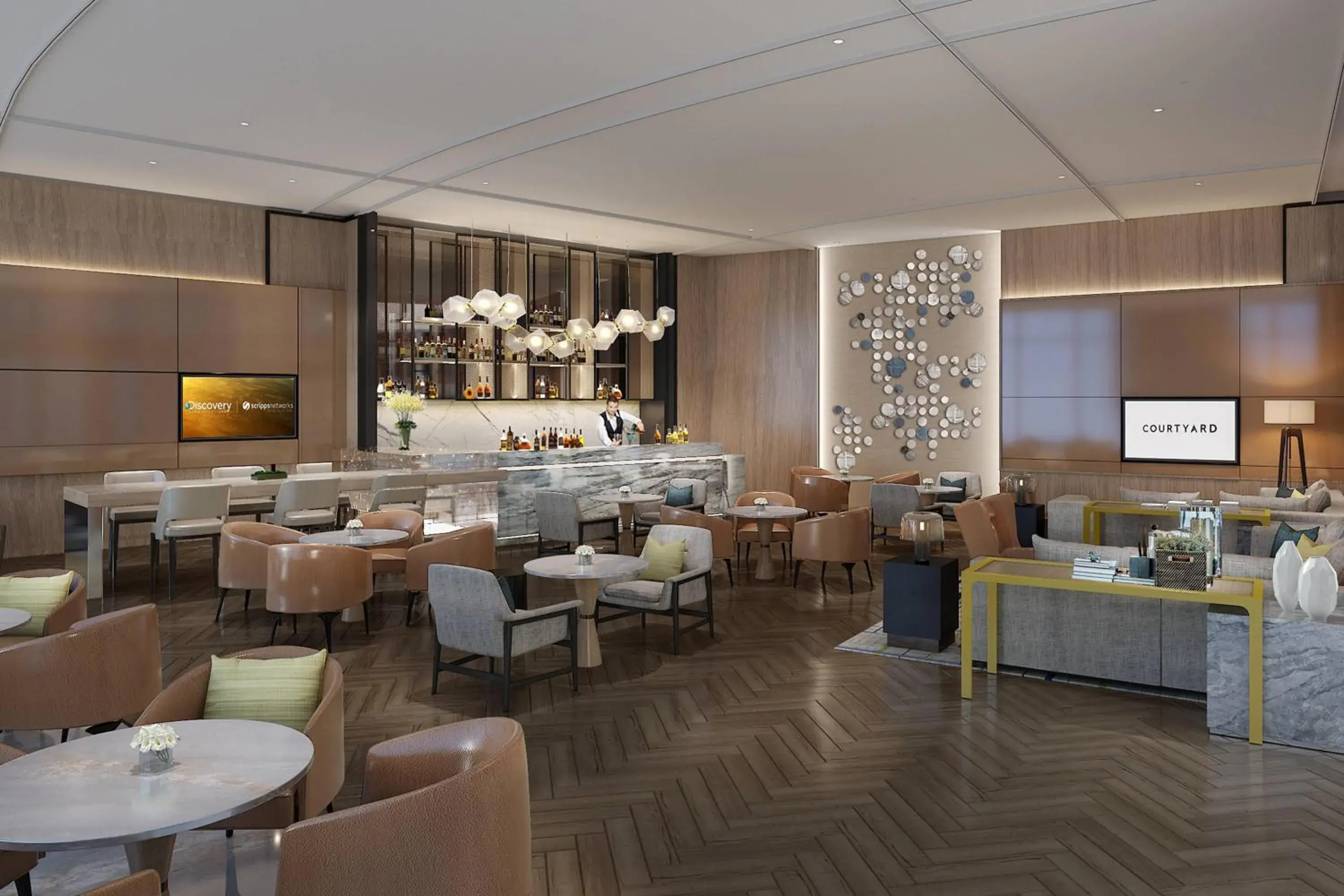 Lounge or bar, Restaurant/Places to Eat in Courtyard by Marriott Shanghai Songjiang