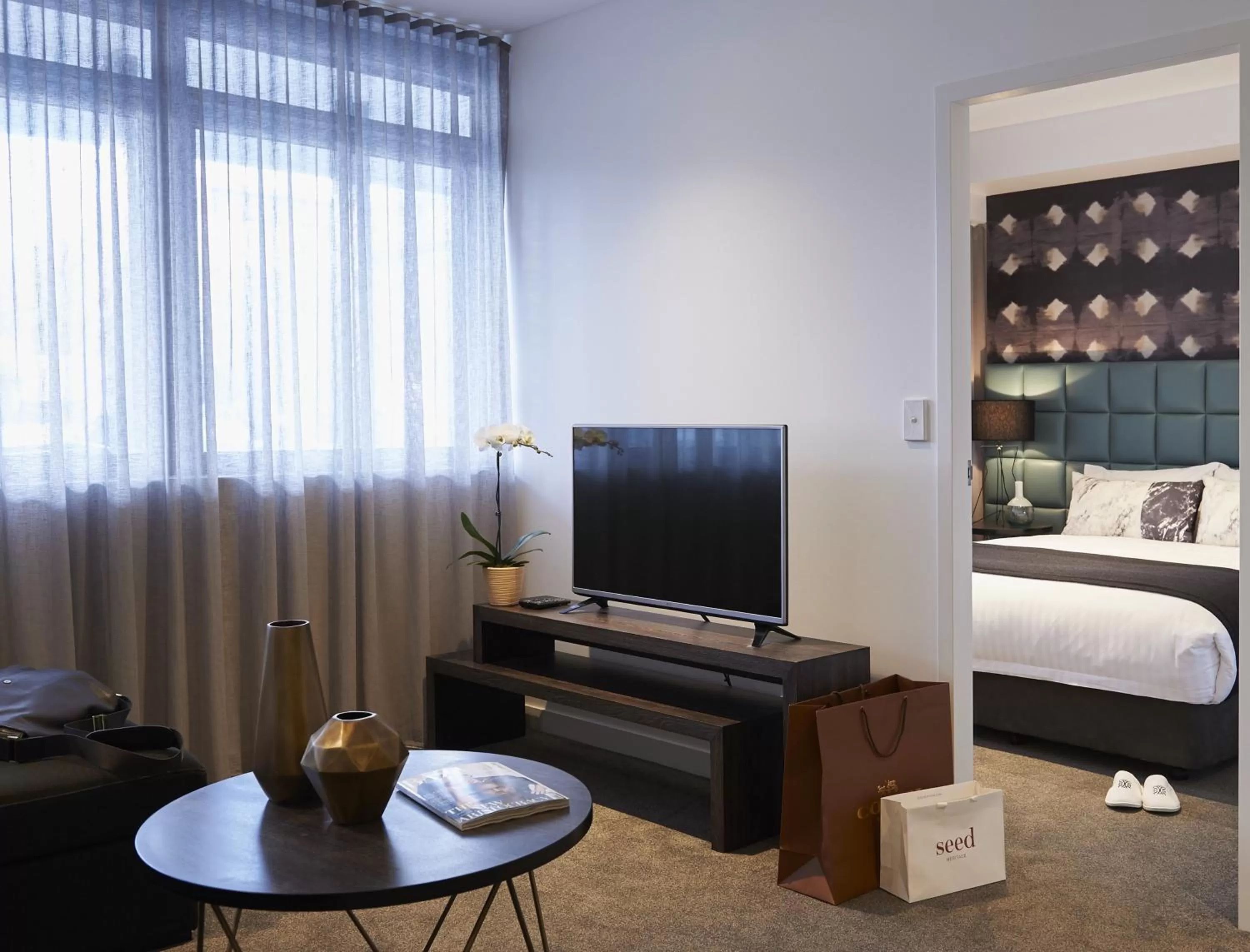 Bed in Silkari Suites at Chatswood