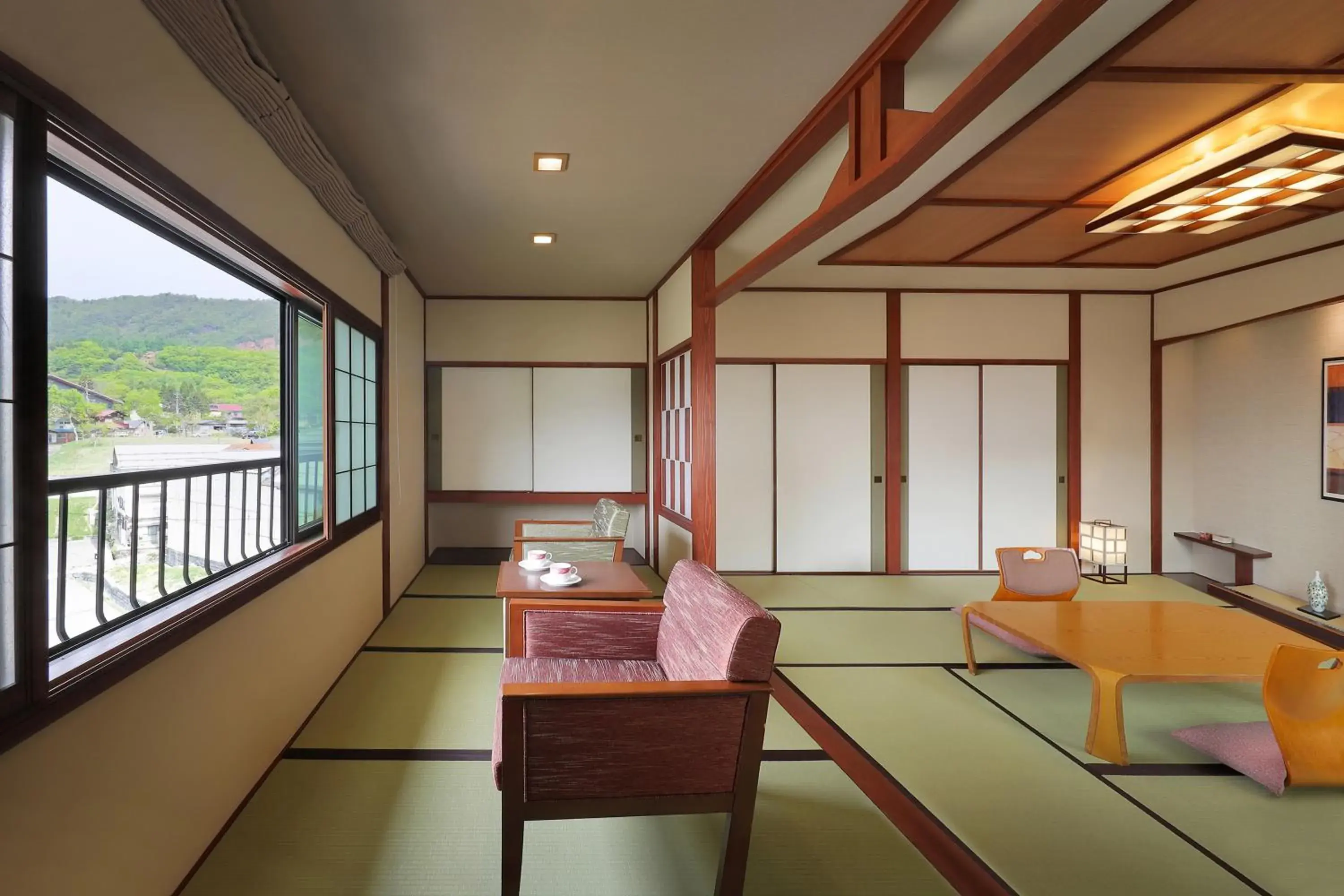 View (from property/room), Seating Area in Oomiya Ryokan