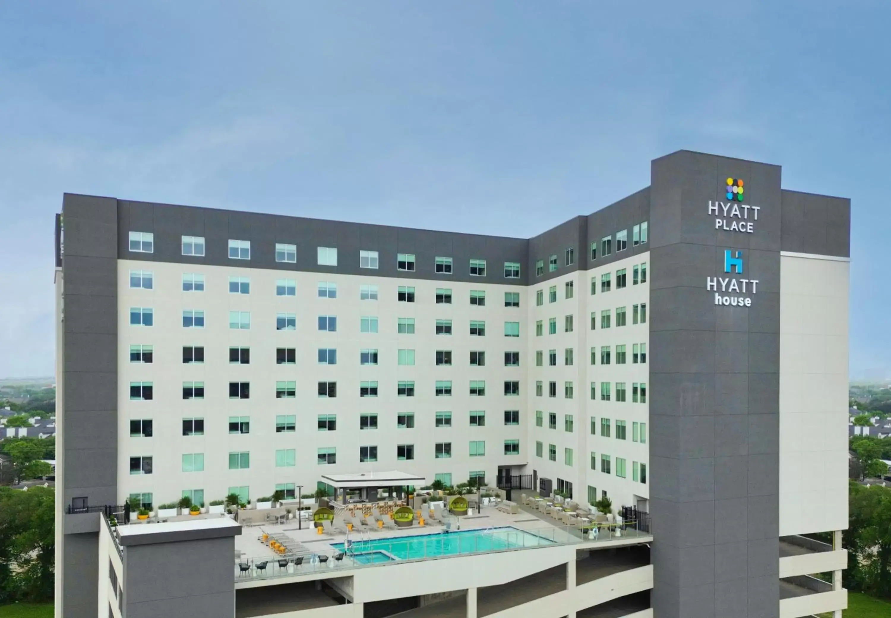 Pool view, Property Building in Hyatt House Houston Medical Center