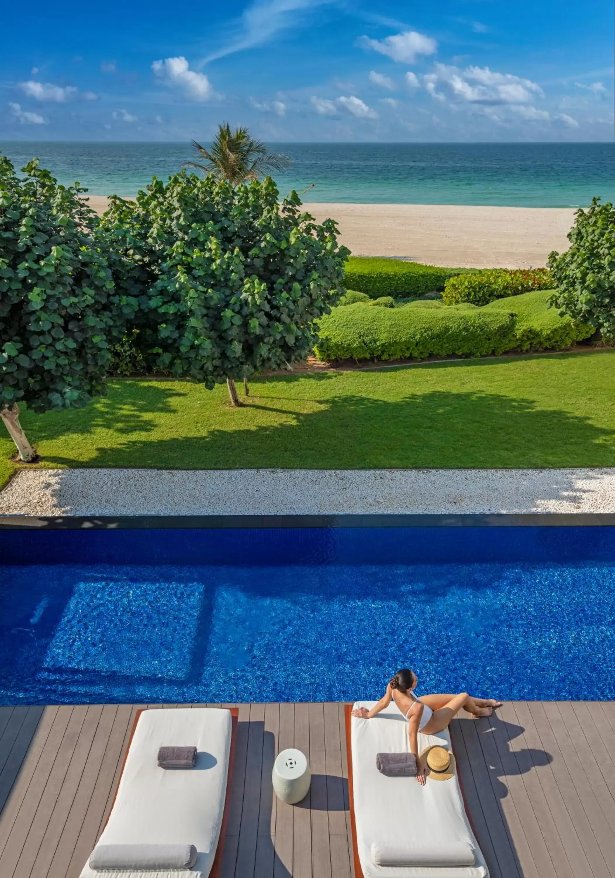 Pool View in The Oberoi Beach Resort, Al Zorah