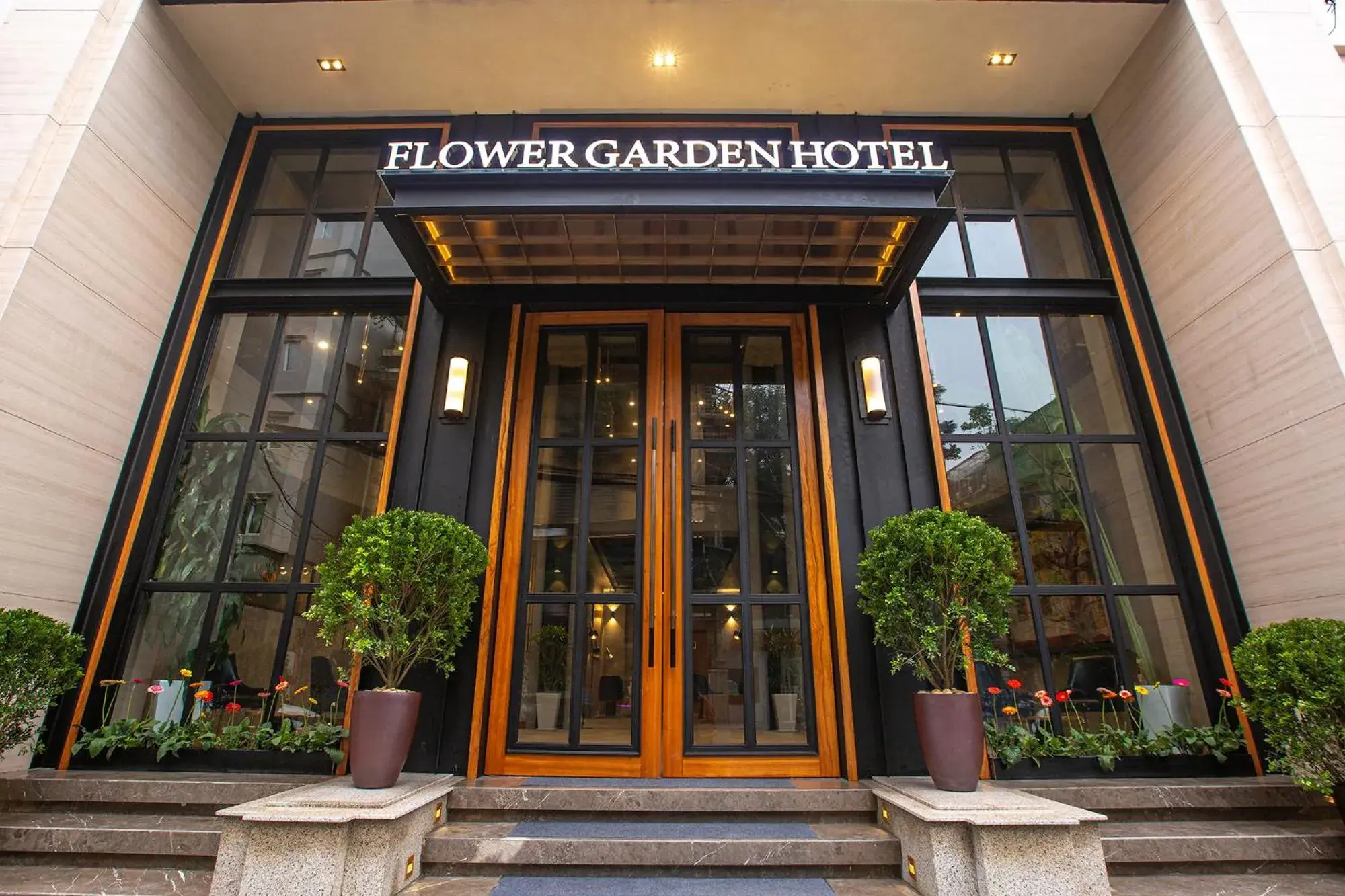 Facade/entrance in Flower Garden Hotel