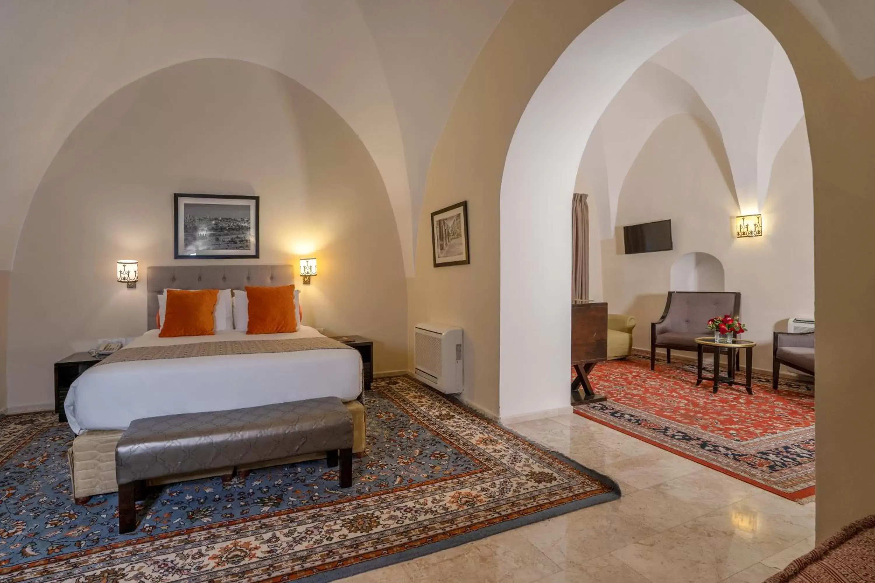 Bed in The Sephardic House Hotel in The Jewish Quarter