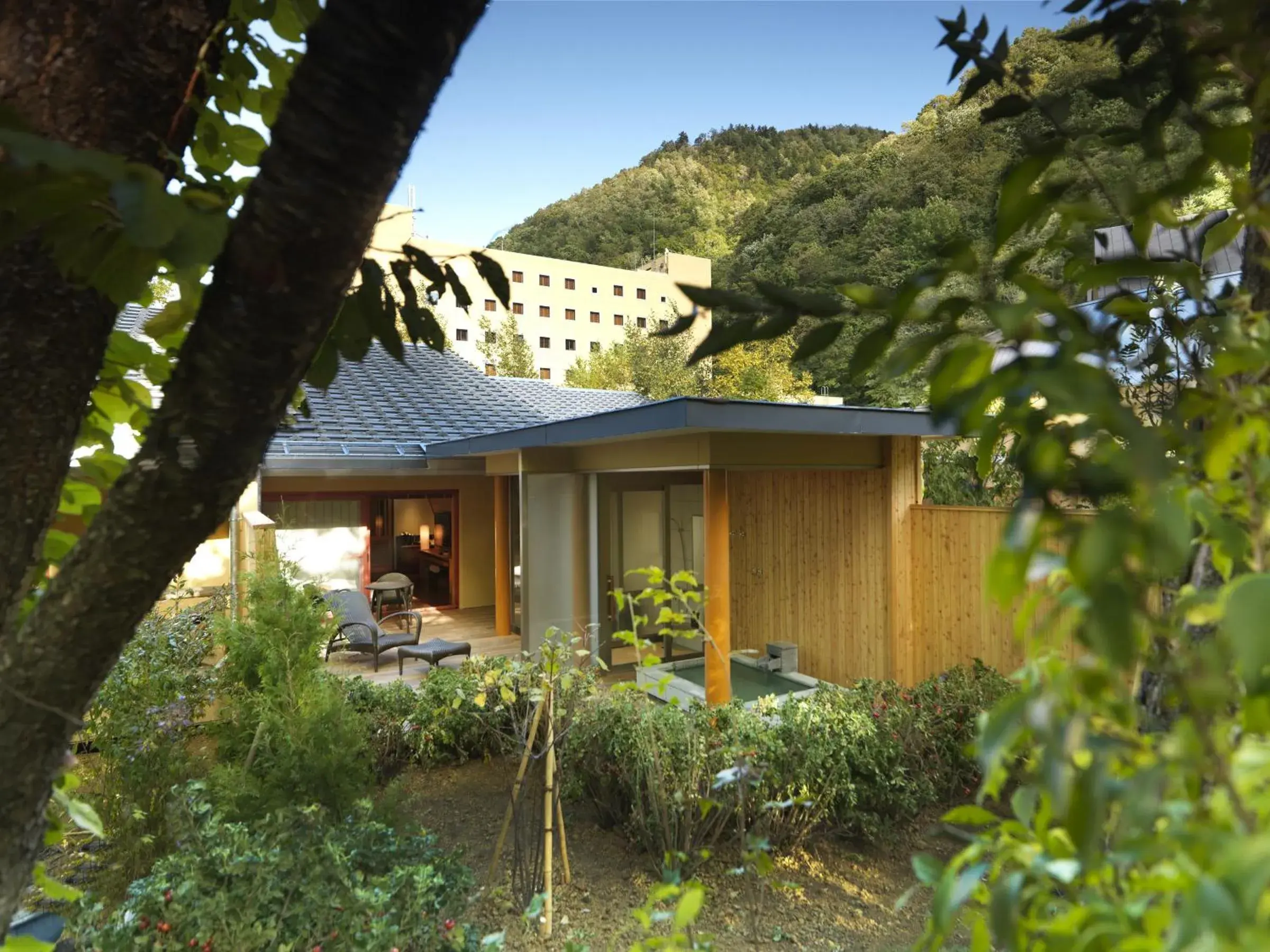 Patio, Property Building in Jozankei Tsuruga Resort Spa Mori no Uta