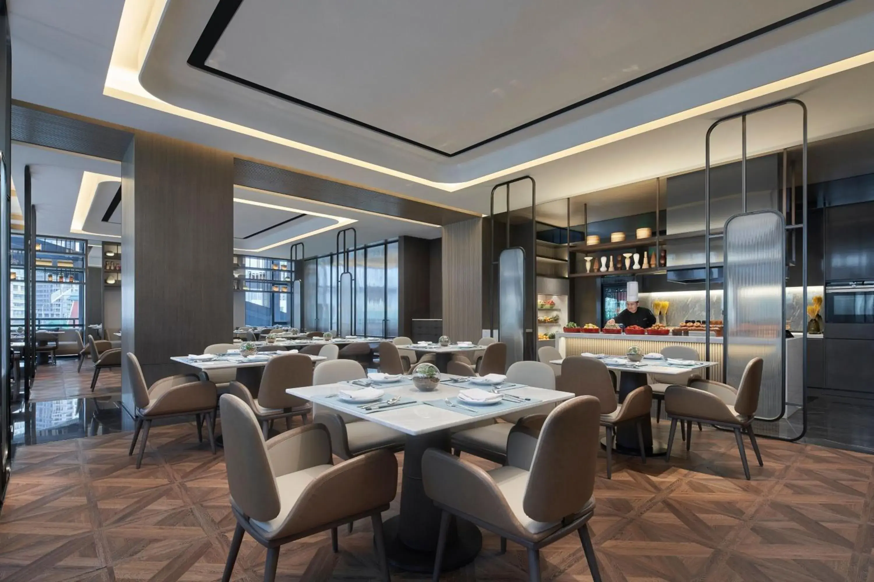 Lounge or bar, Restaurant/Places to Eat in The Meixi Lake, Changsha Marriott Executive Apartments