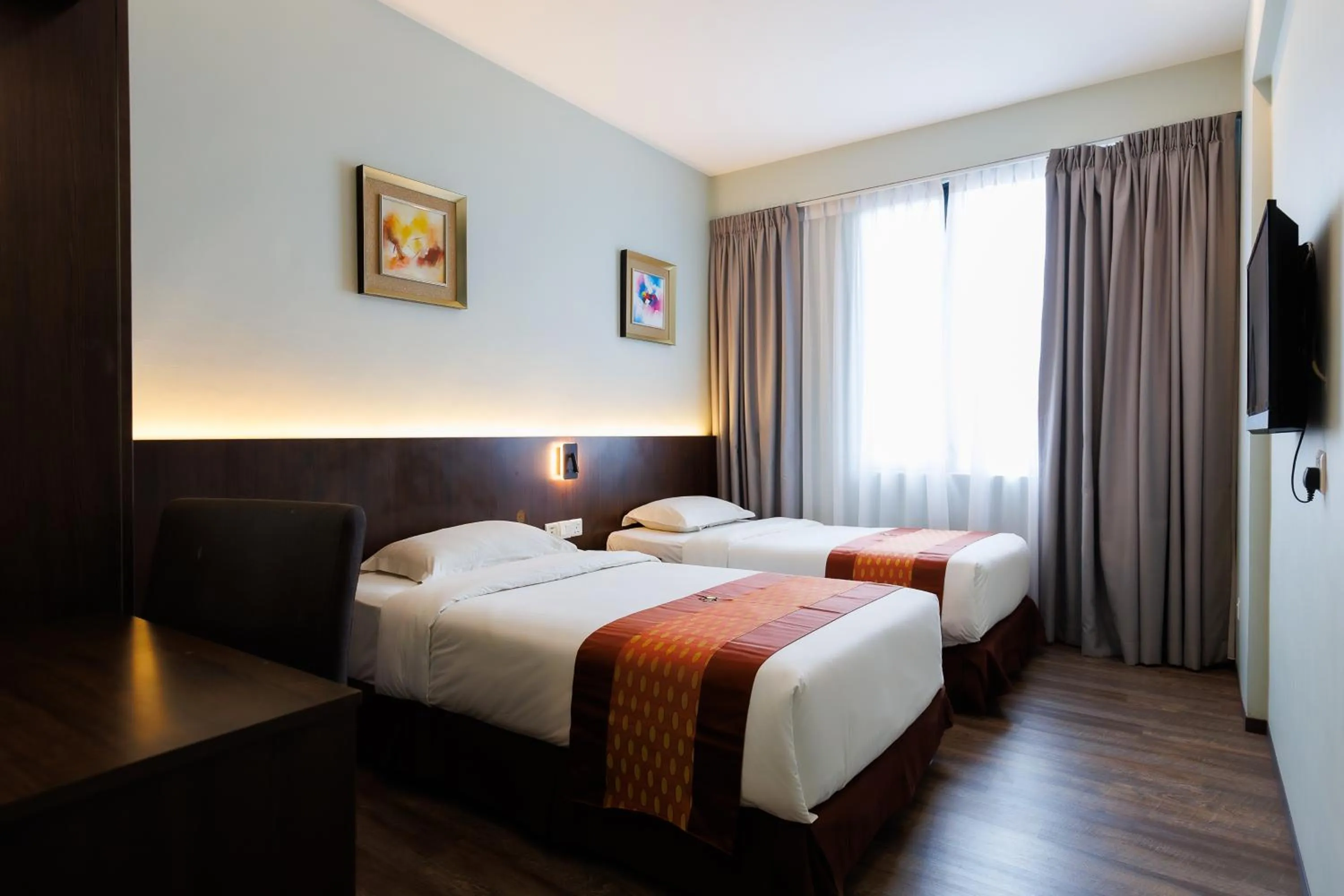 Communal lounge/ TV room, Bed in 56 Hotel