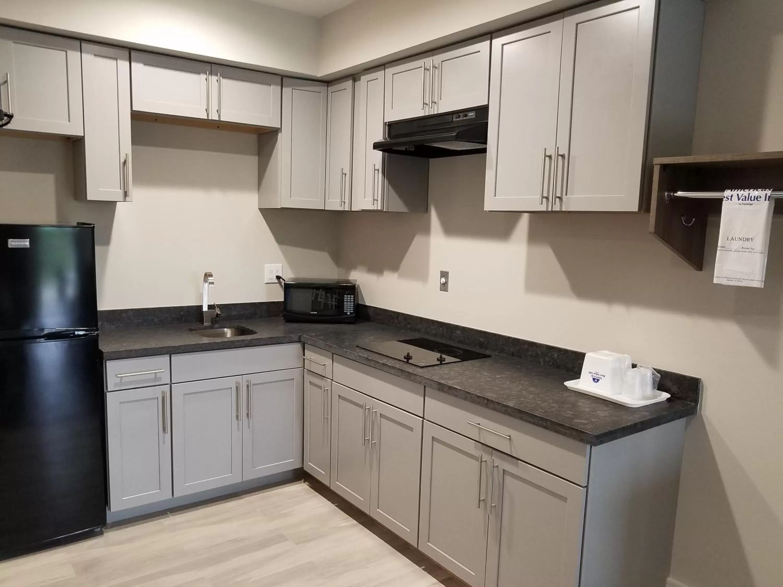 Kitchen or kitchenette, Kitchen/Kitchenette in Palace Inn Blue Tomball Parkway
