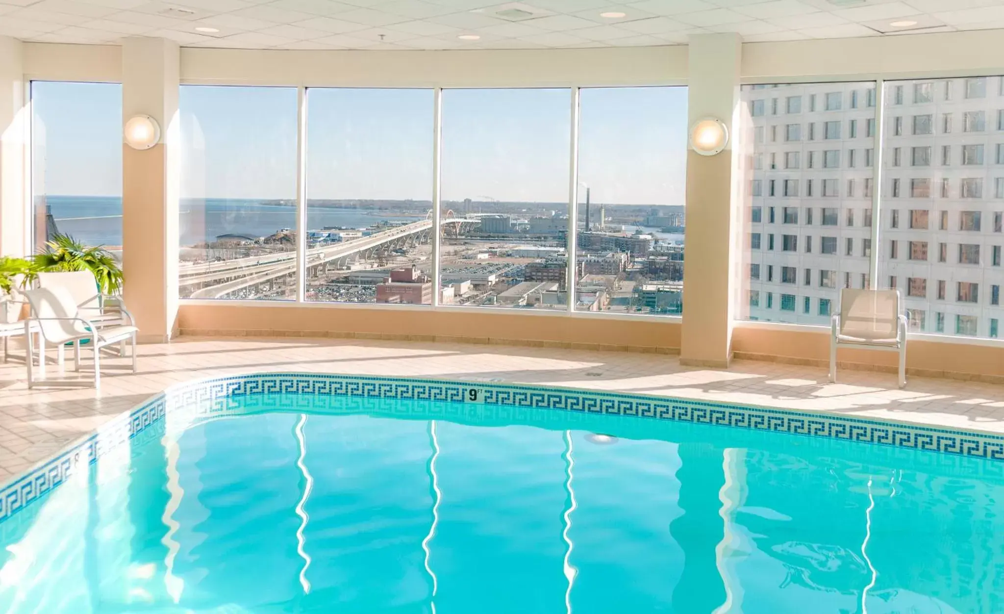 Pool view in The Pfister Hotel