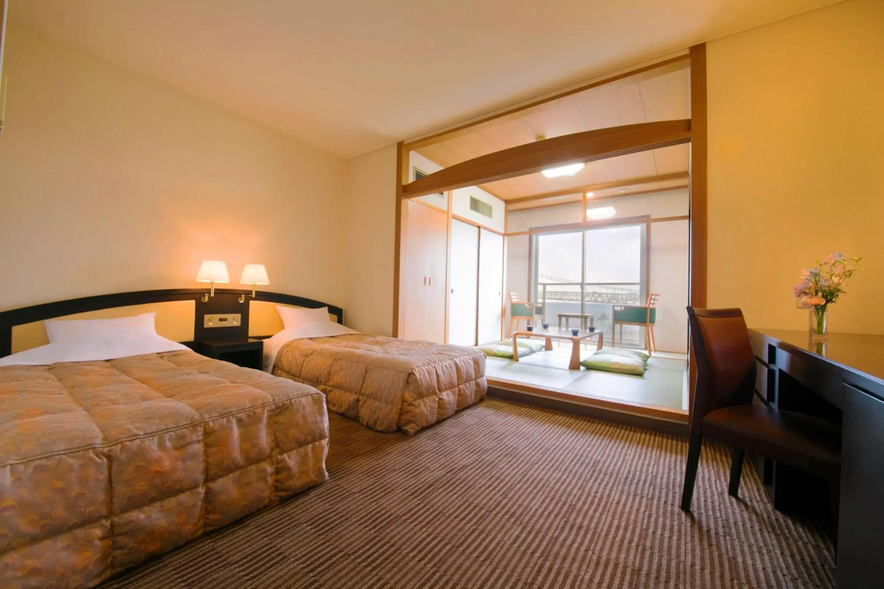 Photo of the whole room, Bed in Seaside Hotel Maiko Villa Kobe