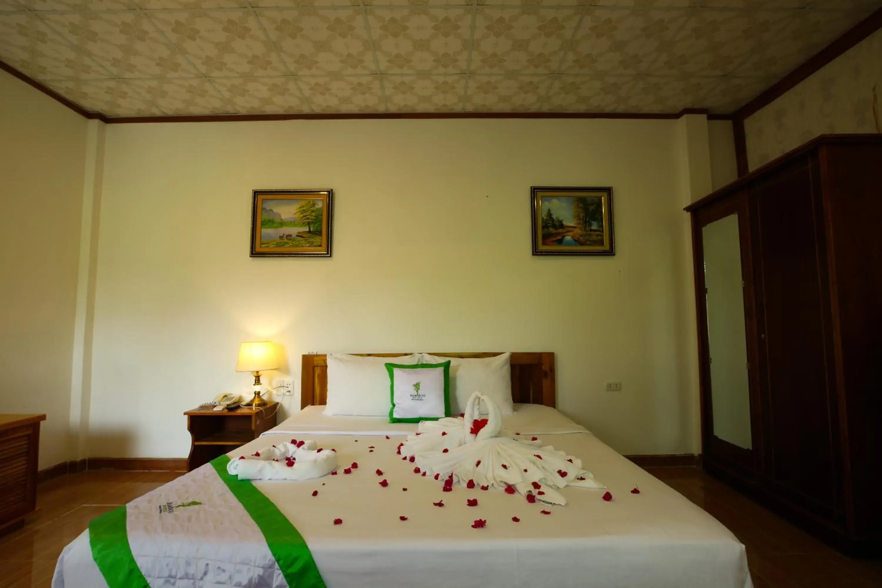 Bed in Bamboo Resort Phu Quoc