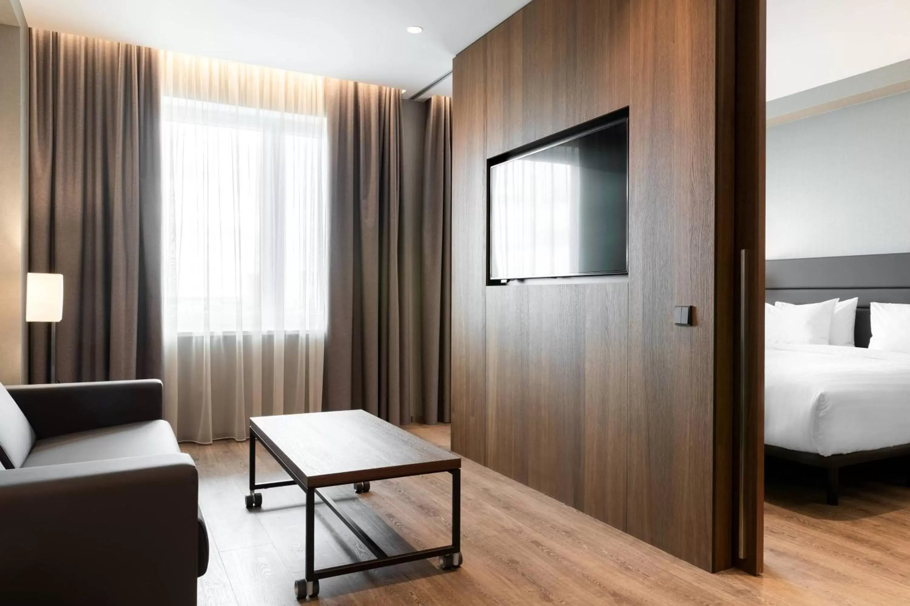 Bedroom, TV/Entertainment Center in AC Hotel by Marriott Riga