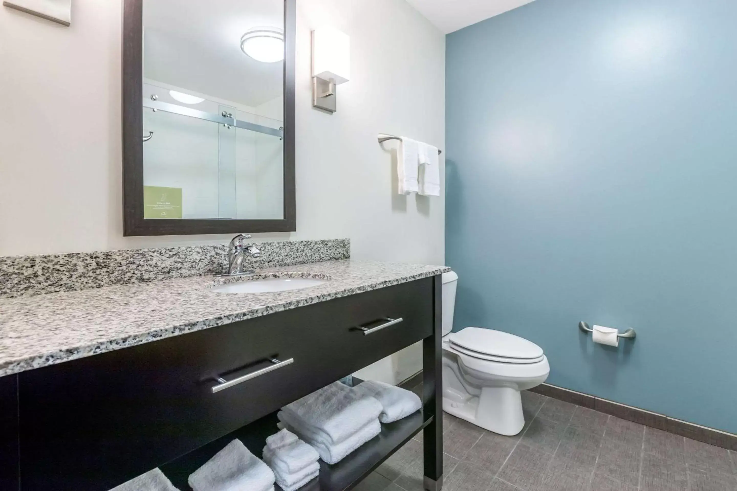 Bathroom in Sleep Inn & Suites West Des Moines near Jordan Creek