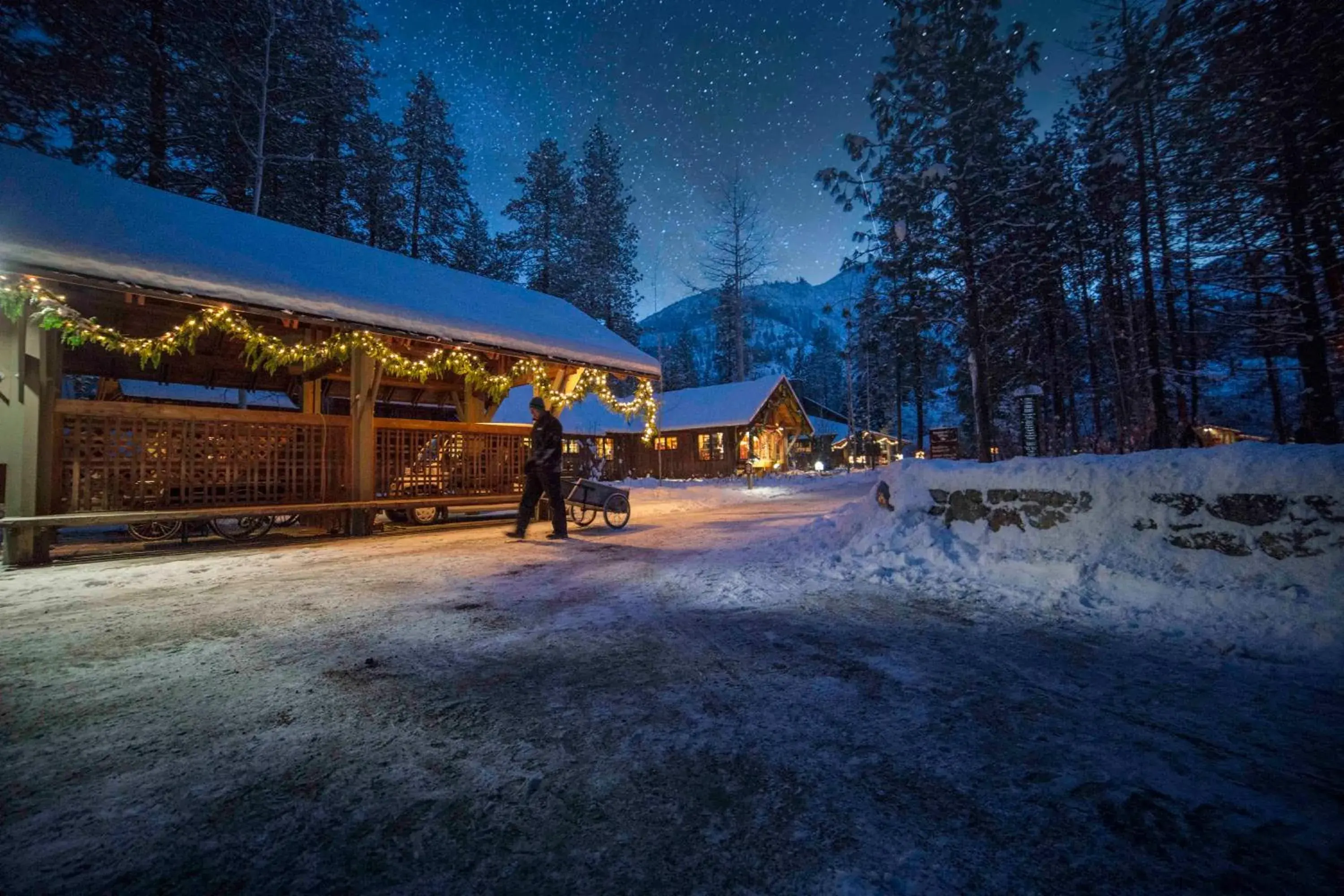 Winter in Sleeping Lady Mountain Resort