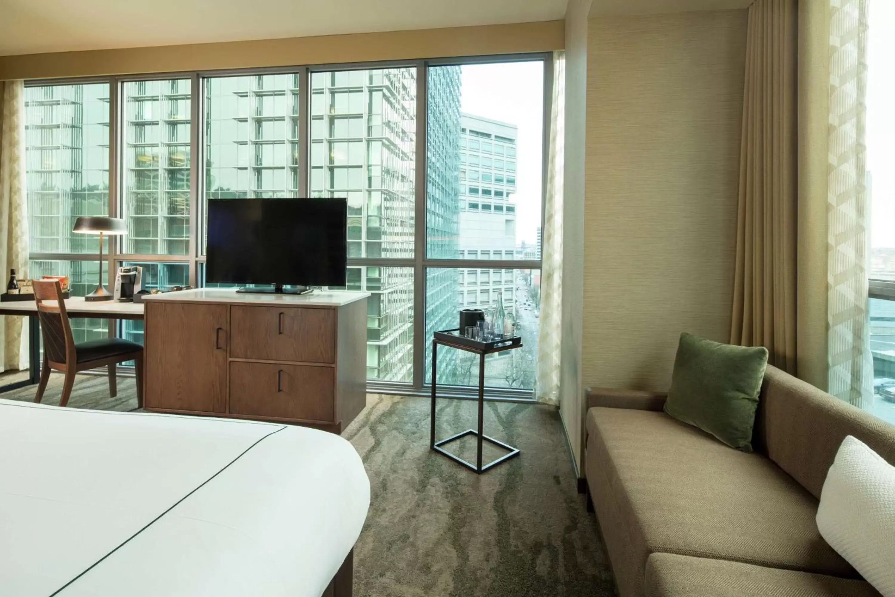 Bedroom, TV/Entertainment Center in The Porter Portland, Curio Collection By Hilton