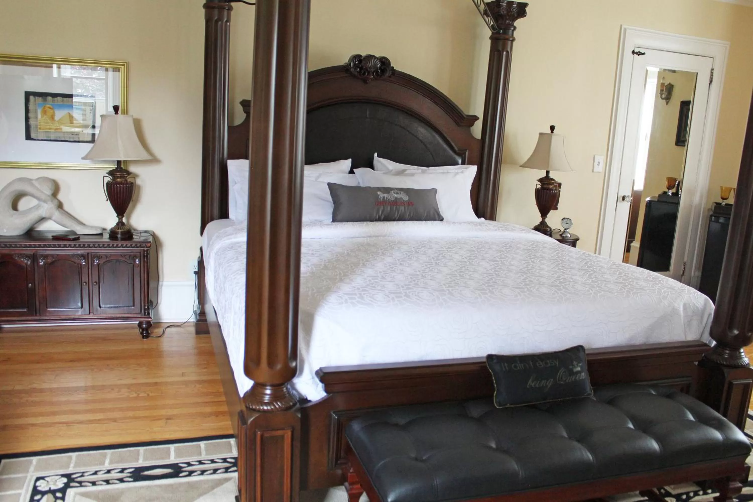 Bed in Grey Gables Inn