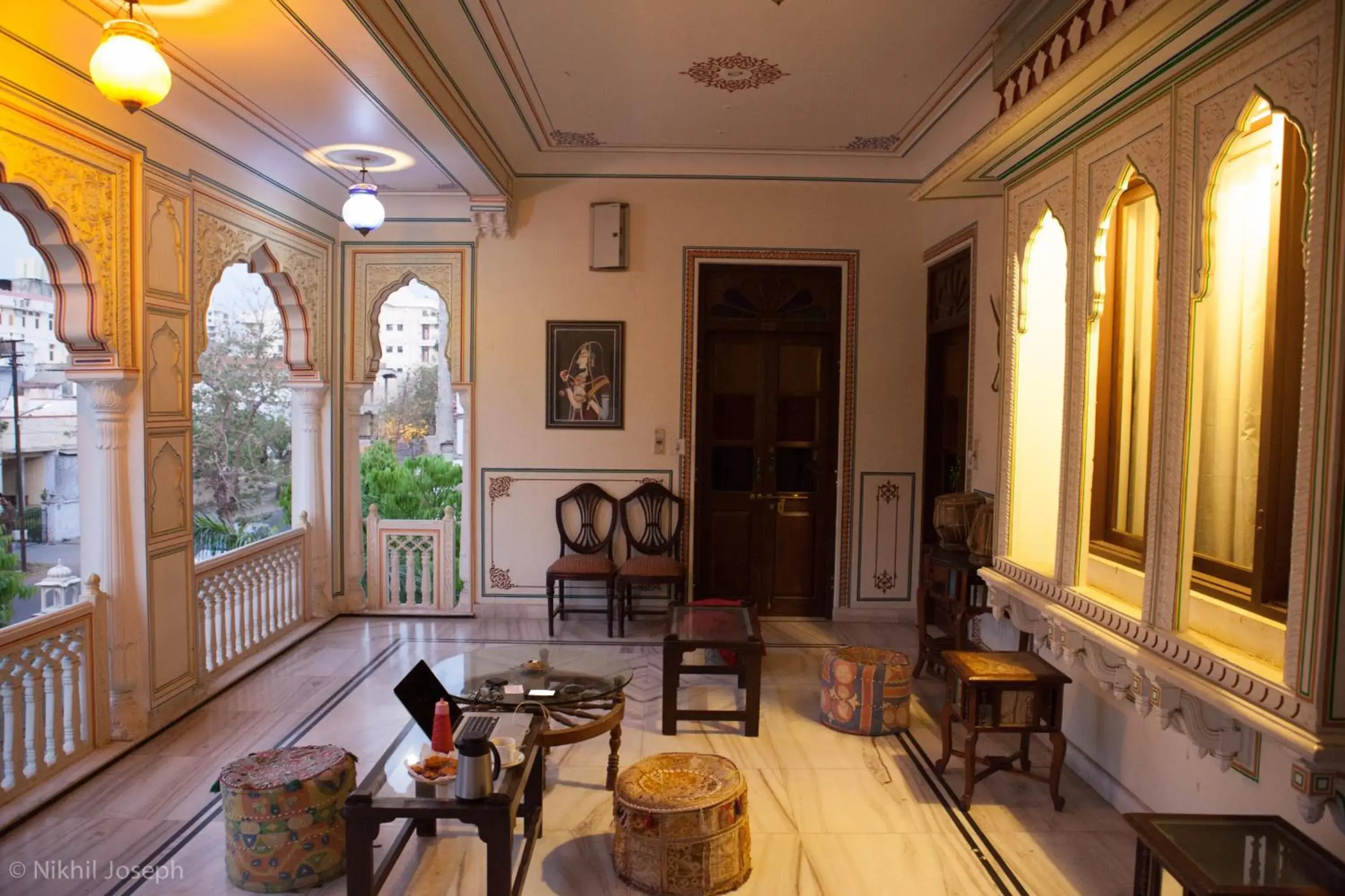 Balcony/Terrace, Seating Area in Krishna Palace - A Heritage Hotel