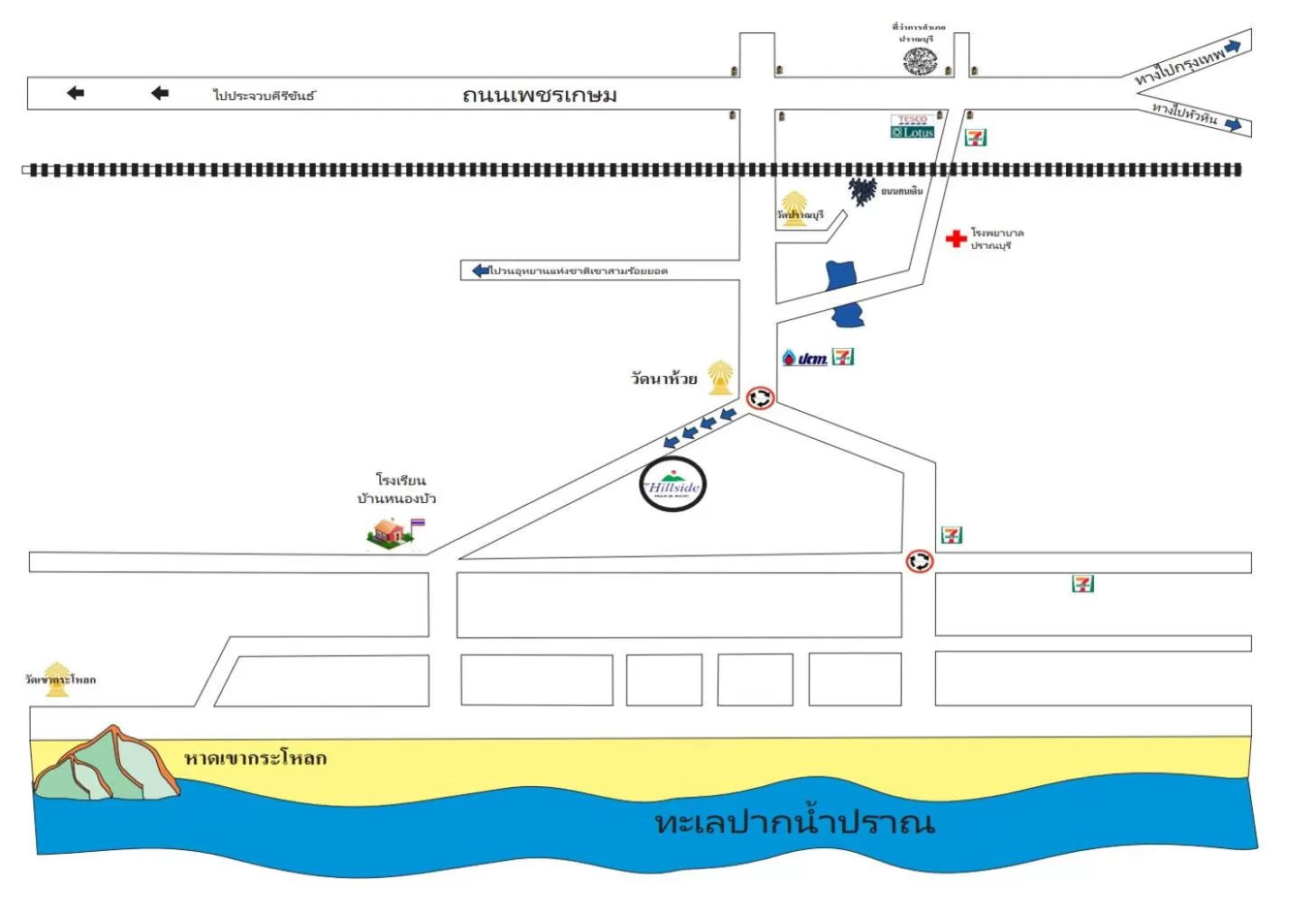 Location in The Hillside Pranburi Resort