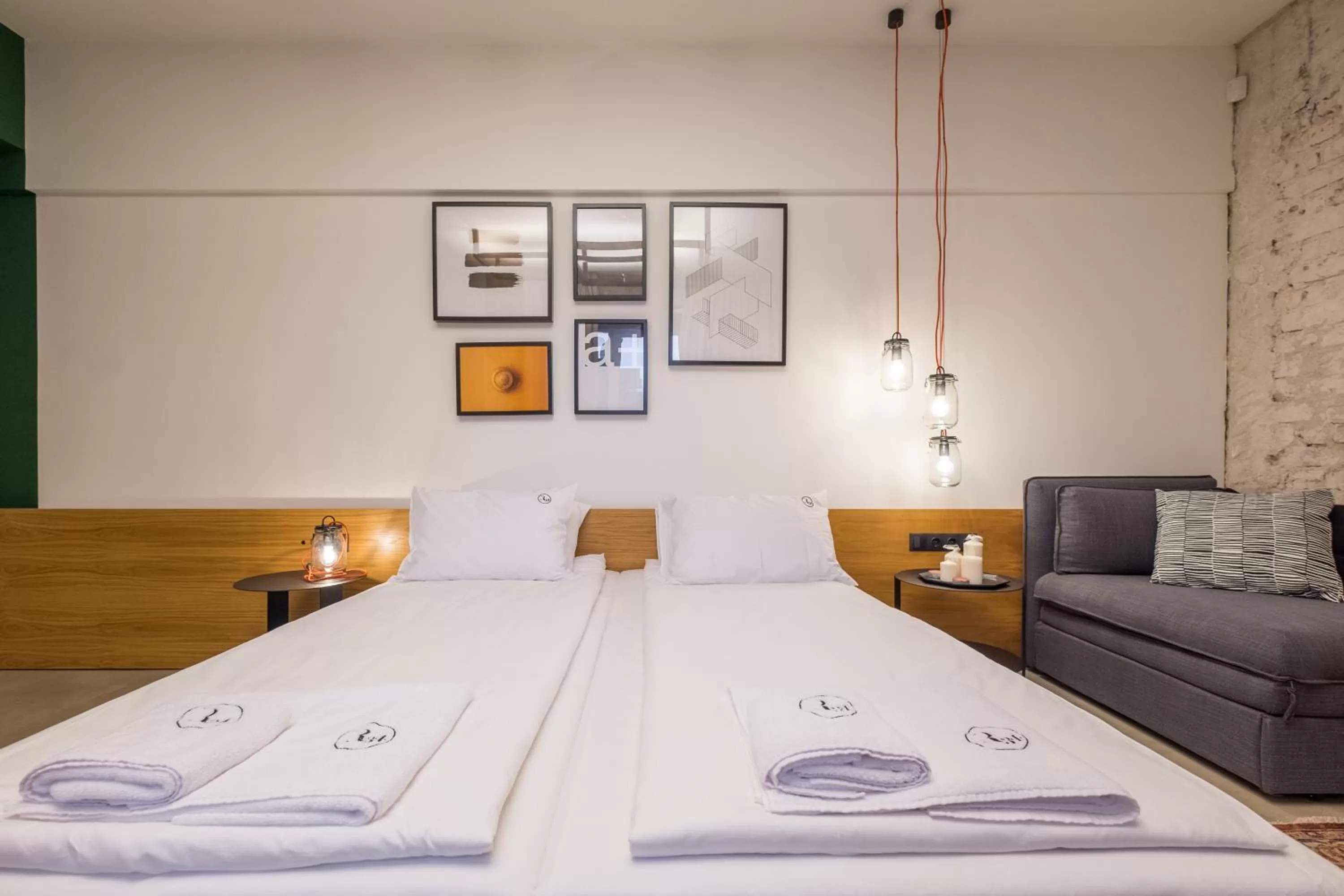 Bed in R34 Boutique Hotel