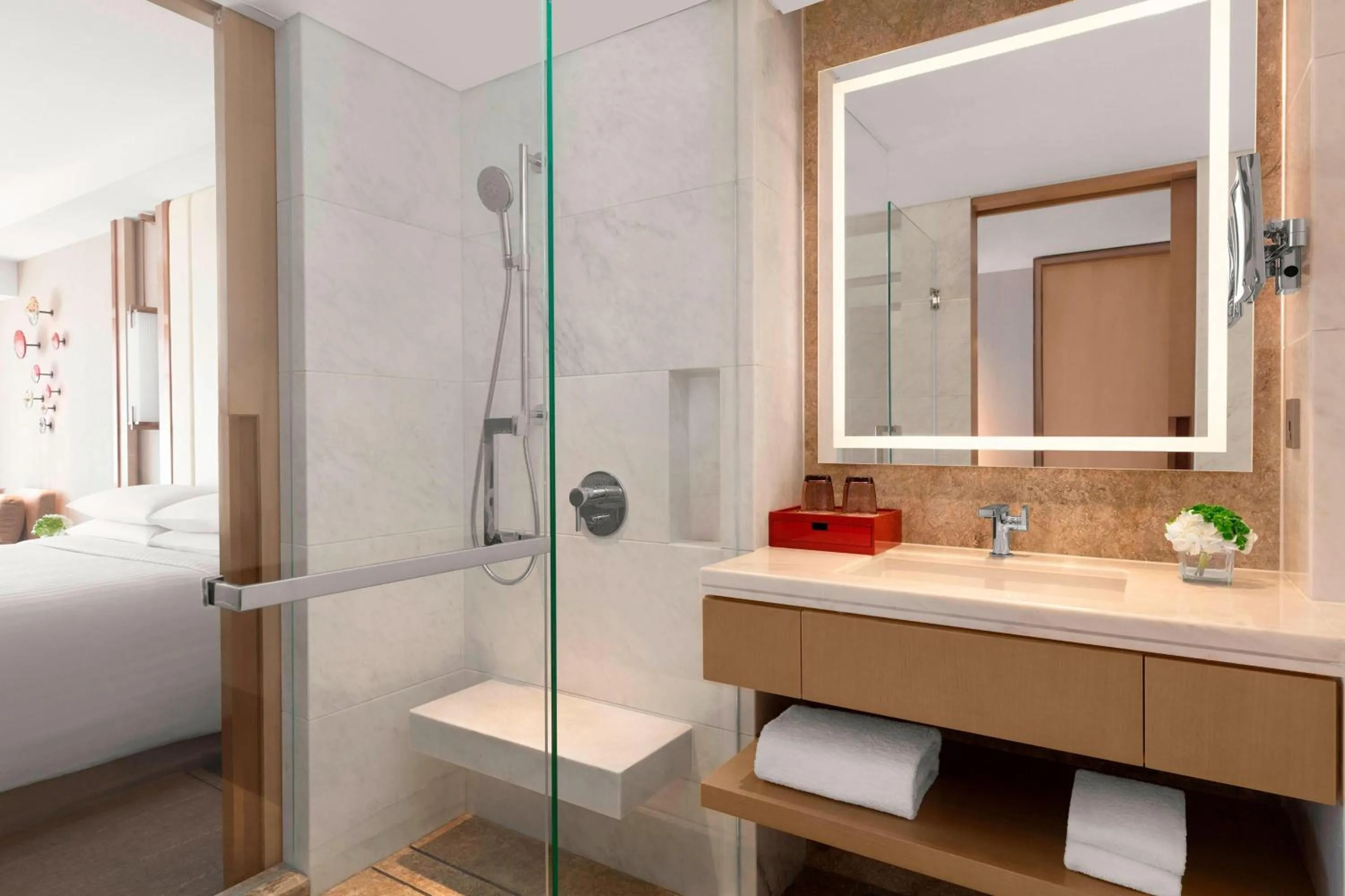 Bathroom in Shanghai Marriott Hotel Hongqiao