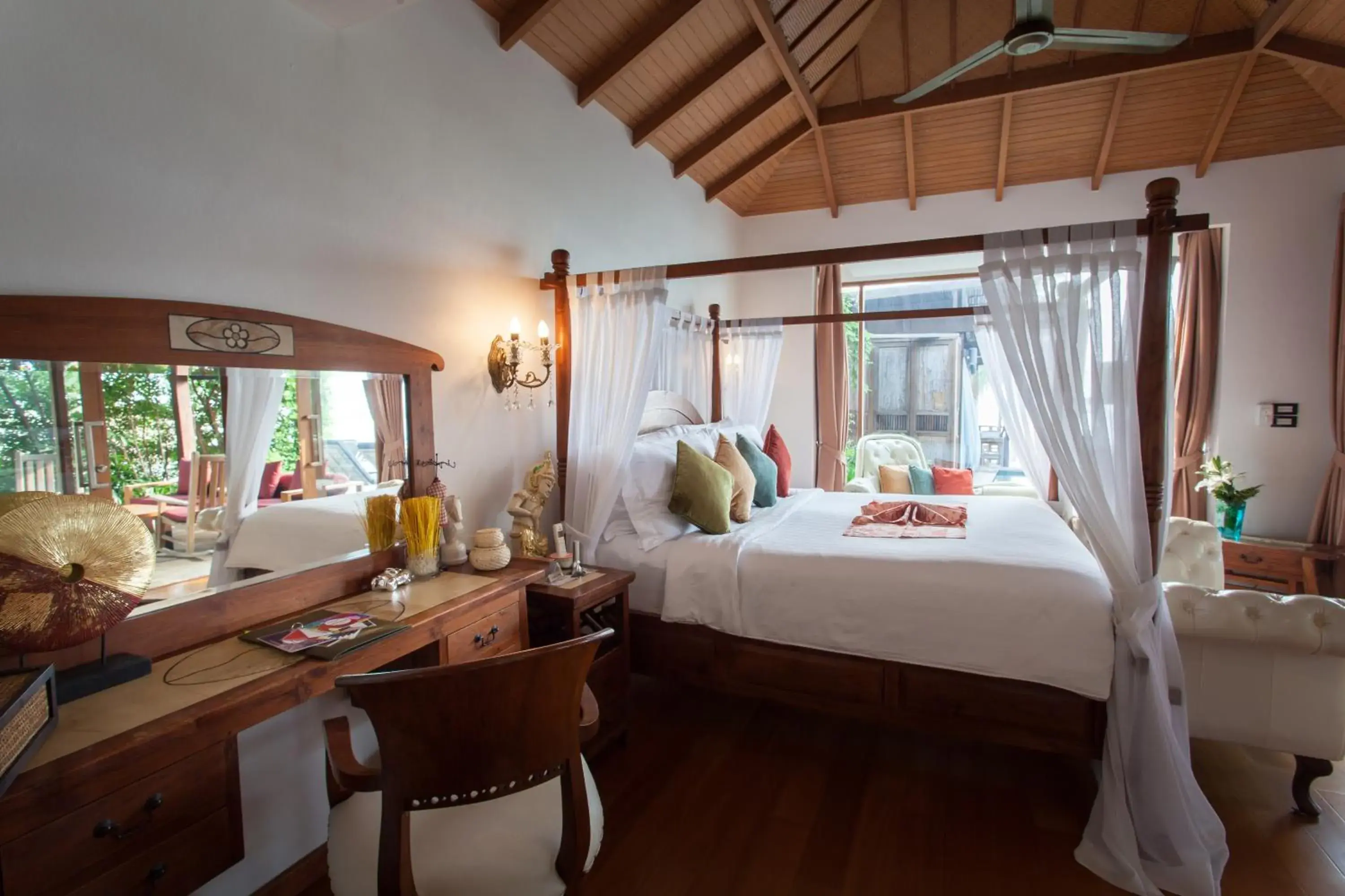 Seating area, Bed in Tango Luxe Beach Villa, Koh Samui - SHA Extra Plus