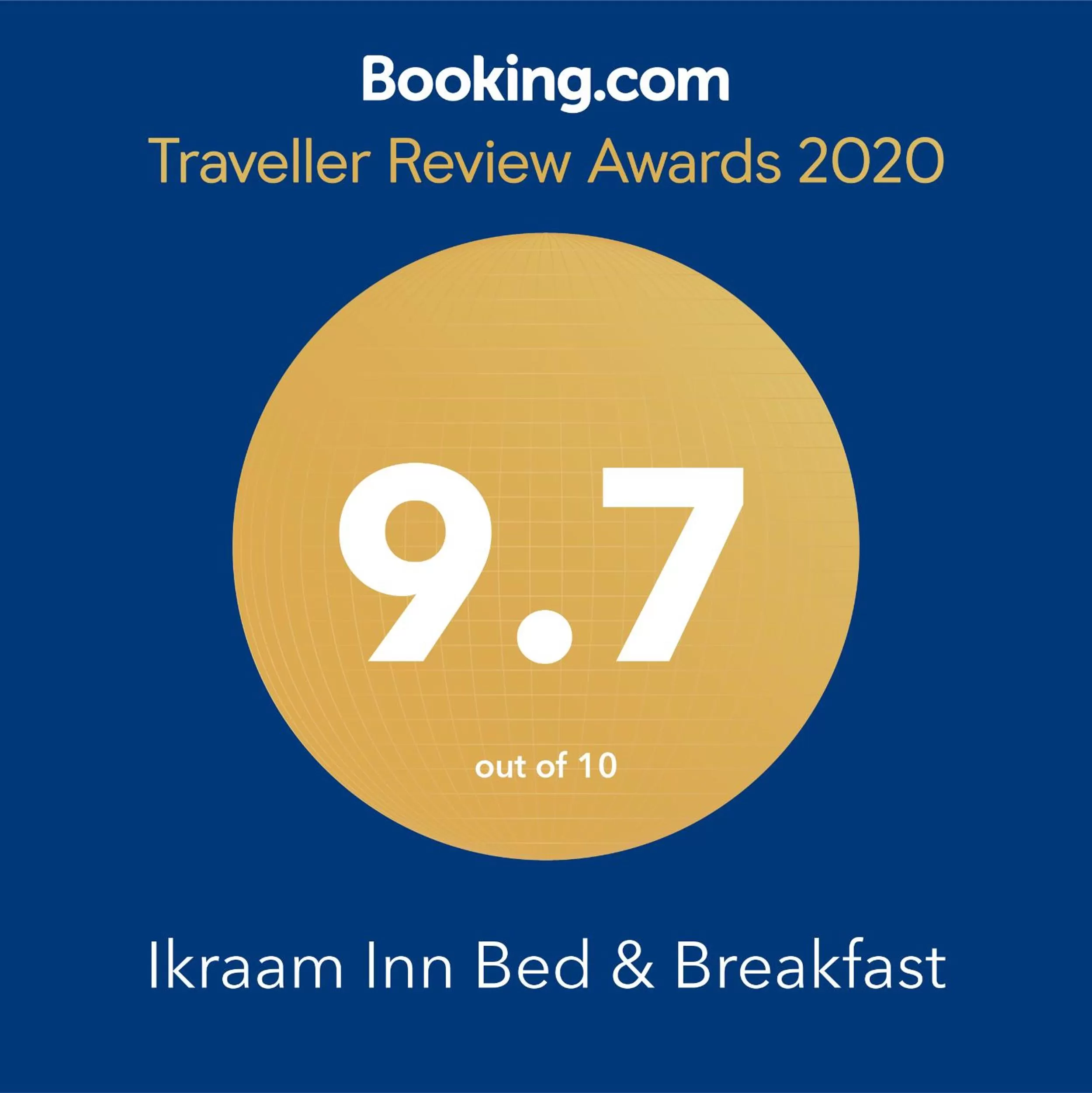 Certificate/Award in Ikraam Inn Bed & Breakfast