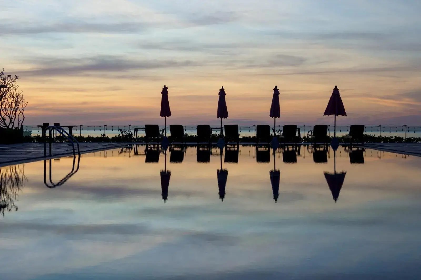 Sunset, Swimming Pool in Coral Tree Villa Huahin