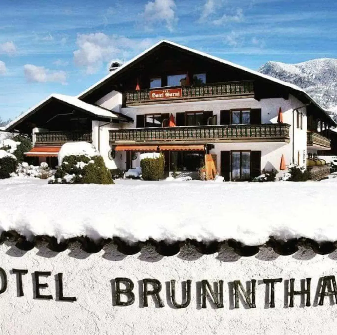 Property building, Winter in Hotel Garni Brunnthaler