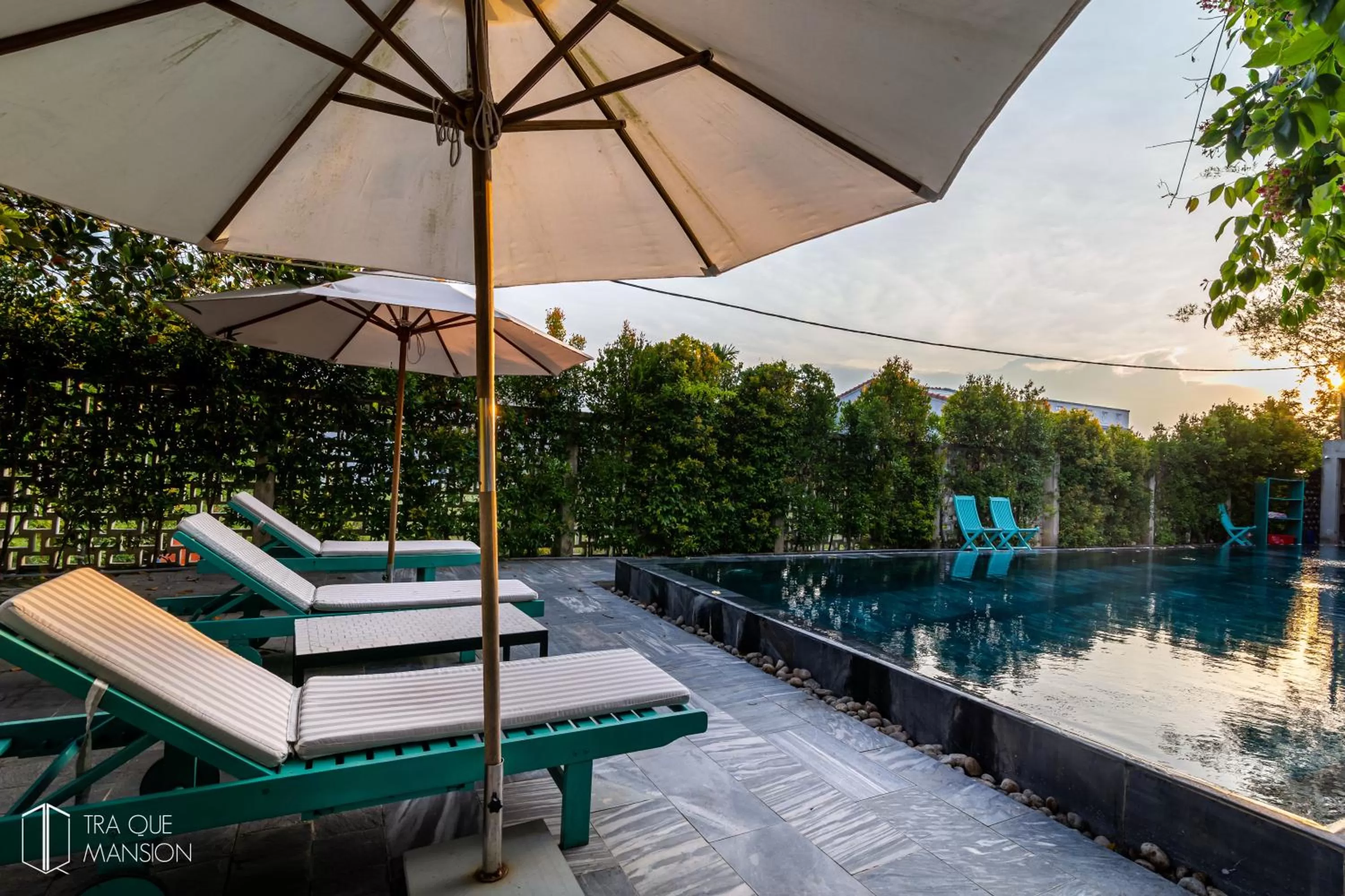 Pool view in Tra Que Mansion